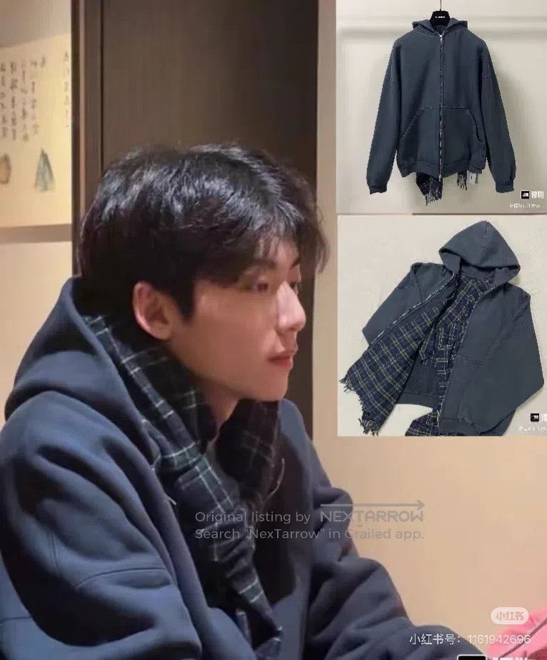 Balenciaga Balenciaga Scarf hooded faux two-piece hoodie sweatshirt Size US S / EU 44-46 / 1 - 6 Thumbnail