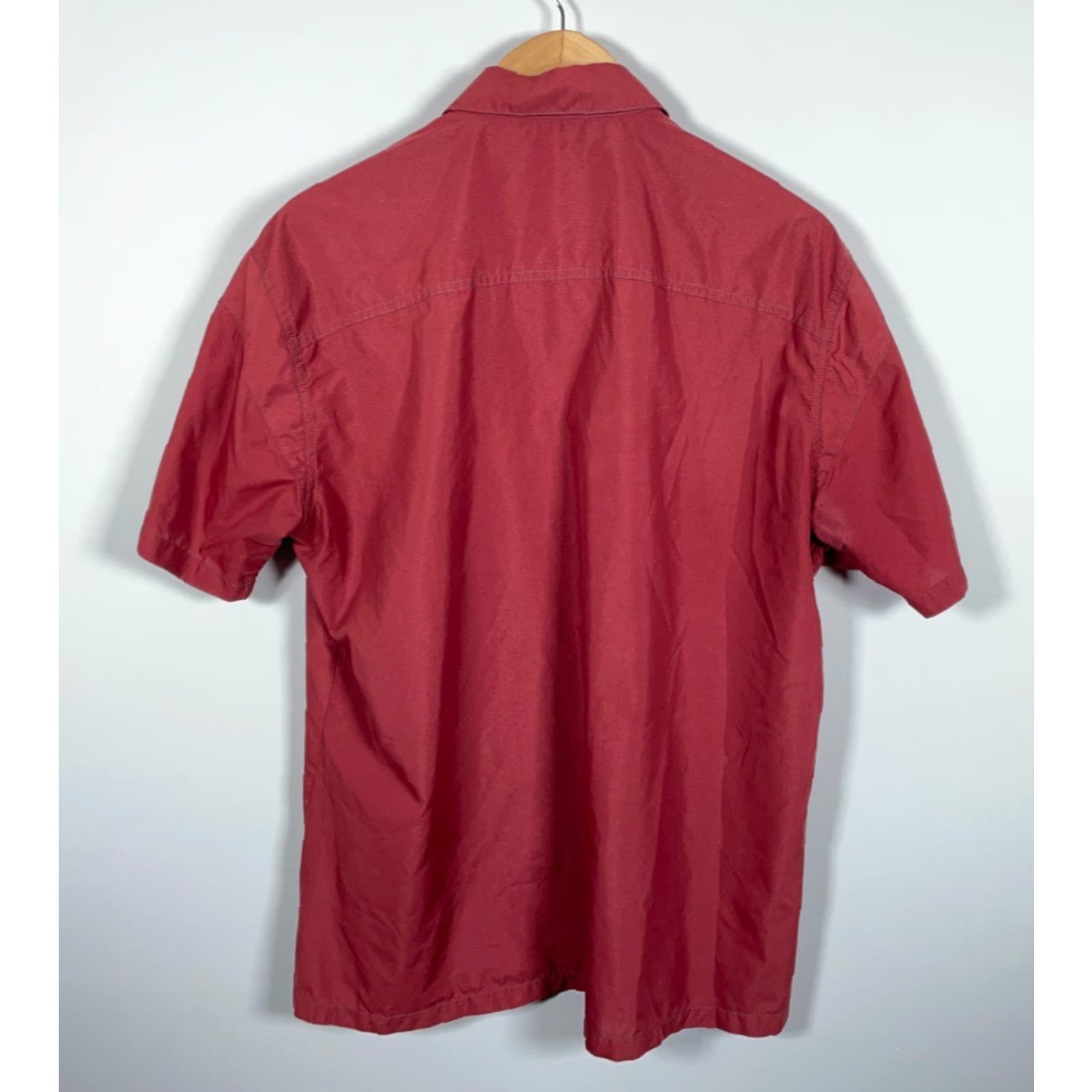 Vintage Kuhl Shirt Short Sleeve Men's XL Dark Red Check Polyester Hiking Button-Up Casual Outdoor Size US XL / EU 56 / 4 - 2 Thumbnail