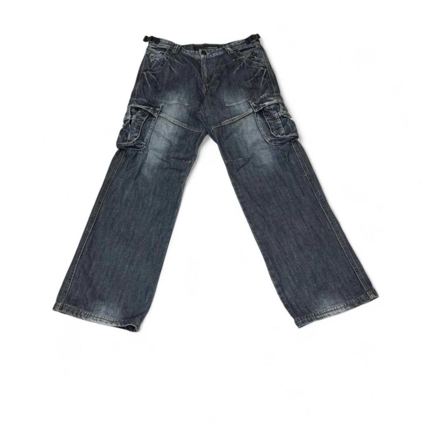 True Religion Jambangee Y2K big pockets design cargo style denim jeans Size 32" / US 10 / IT 46 - 2 Thumbnail