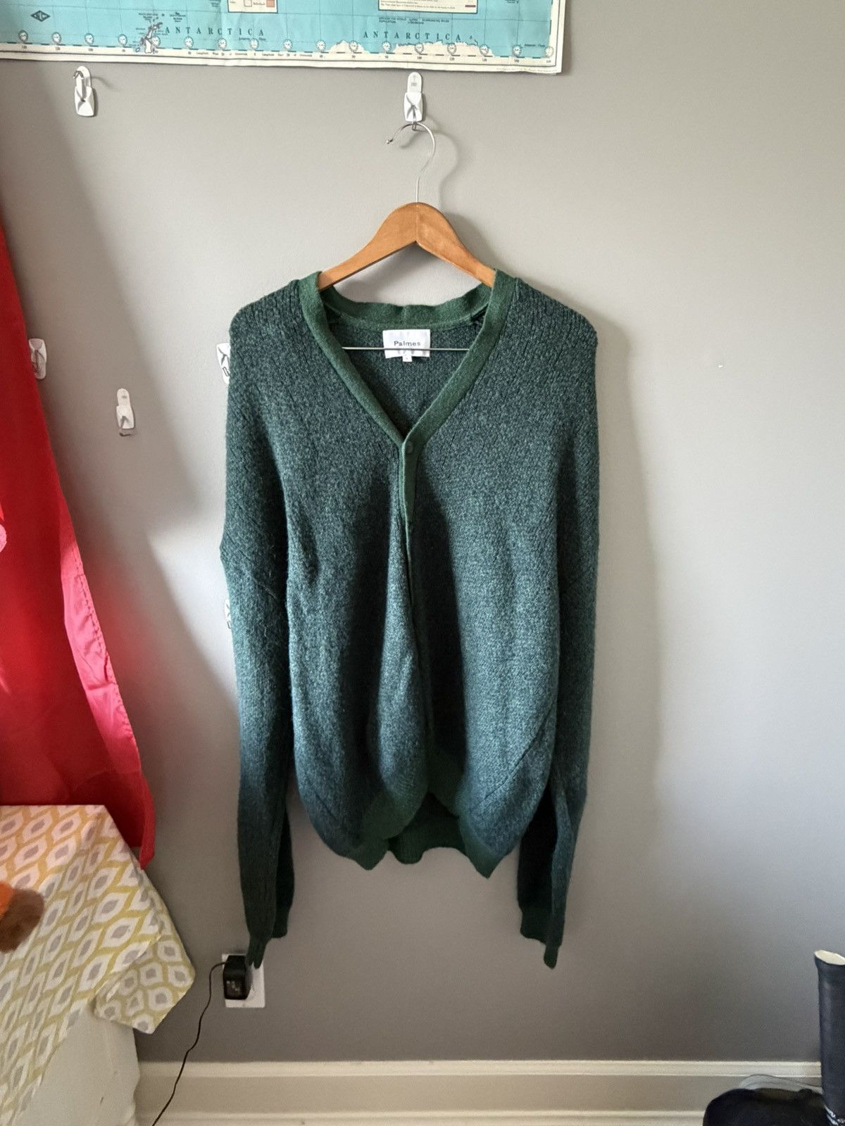 Palmes Green Palmes Jaquard Knit Cardigan Size US L / EU 52-54 / 3 - 1 Thumbnail