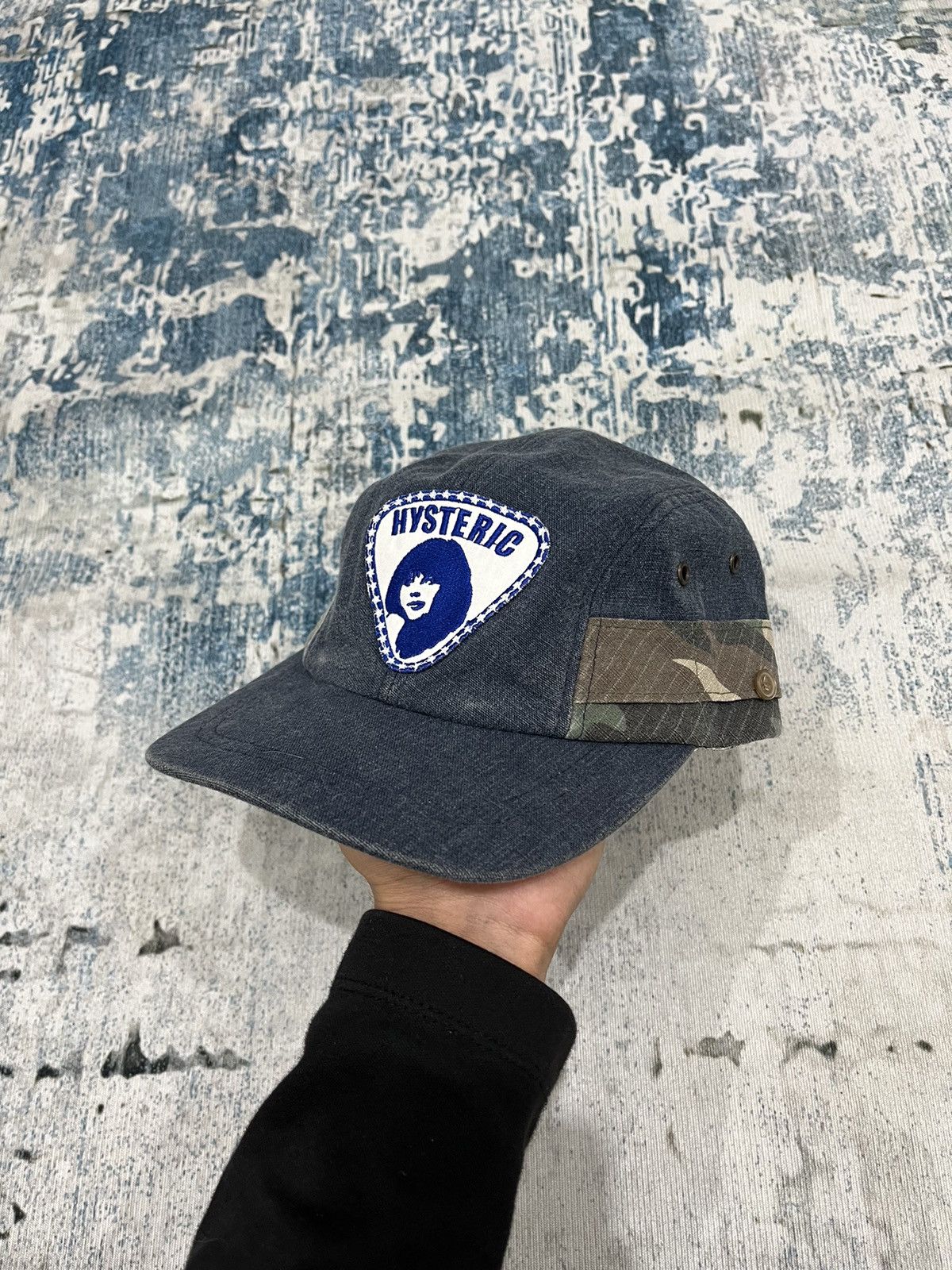 Hysteric Glamour × Japanese Brand 2000s Hysteric Glamour Pacthes Leather Strap Hat cap Size ONE SIZE - 2 Thumbnail