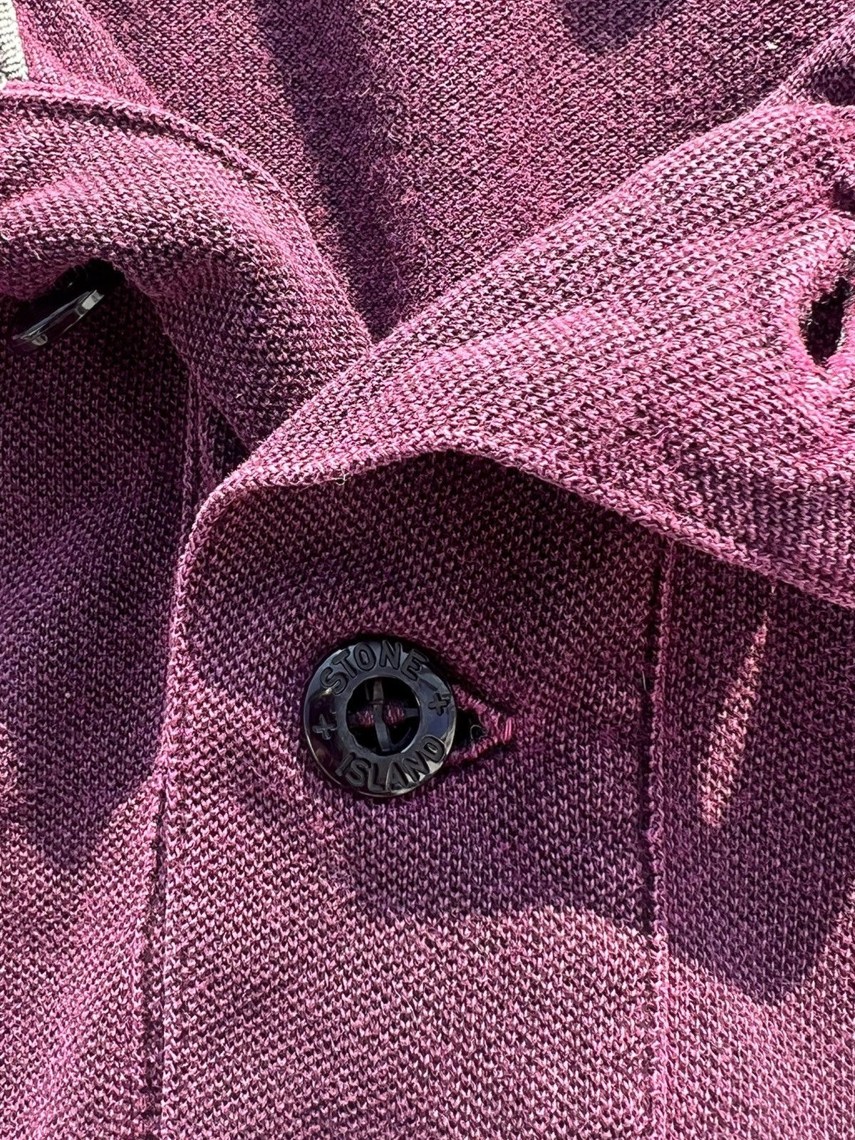 Stone Island × Vintage Stone Island Long Sleeve Burgundy polo t-shirt Size US XL / EU 56 / 4 - 6 Thumbnail