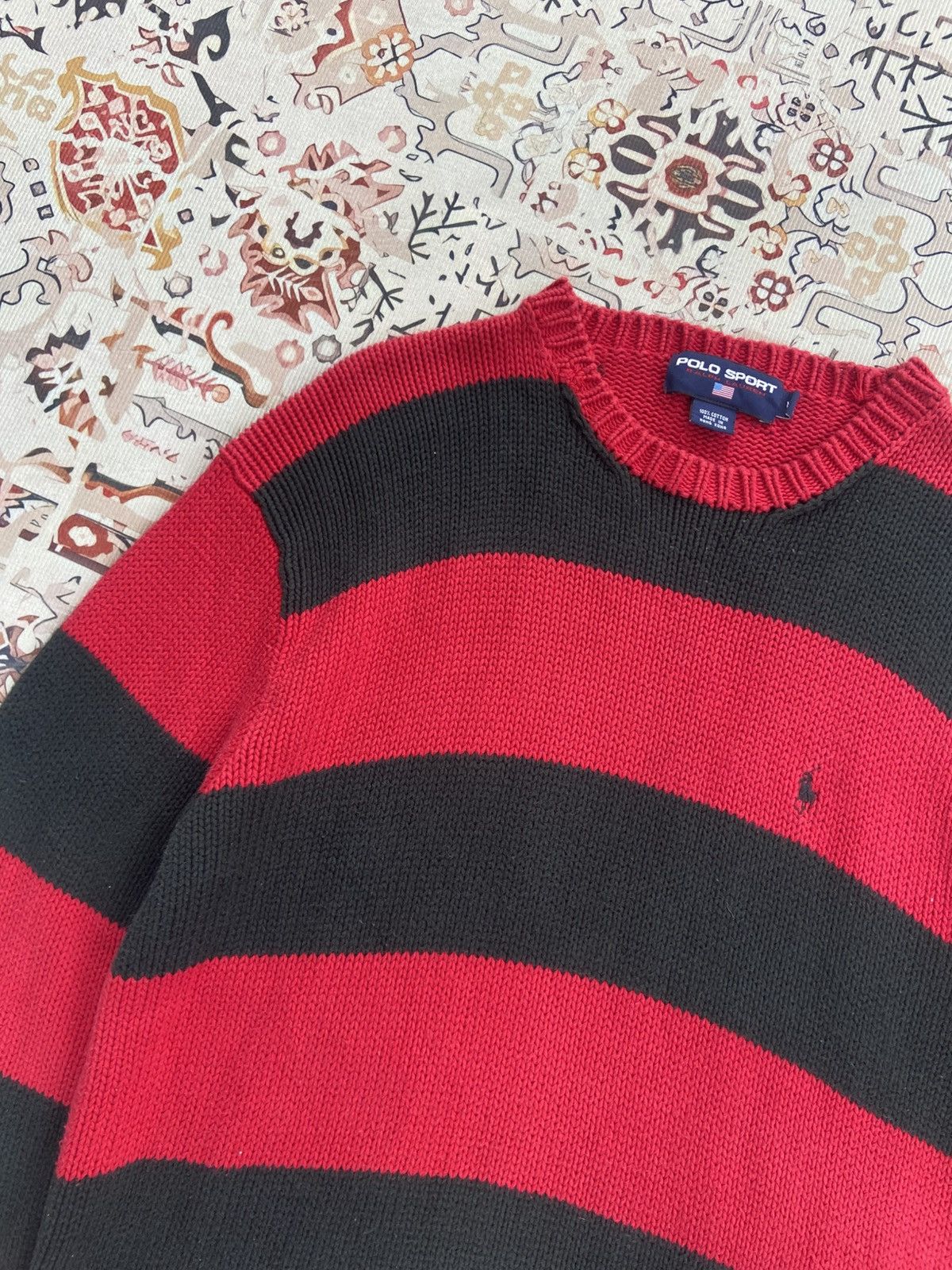 Polo Ralph Lauren Polo Sport Ralph Lauren striped knitwear wool vintage Size US M / EU 48-50 / 2 - 2 Thumbnail