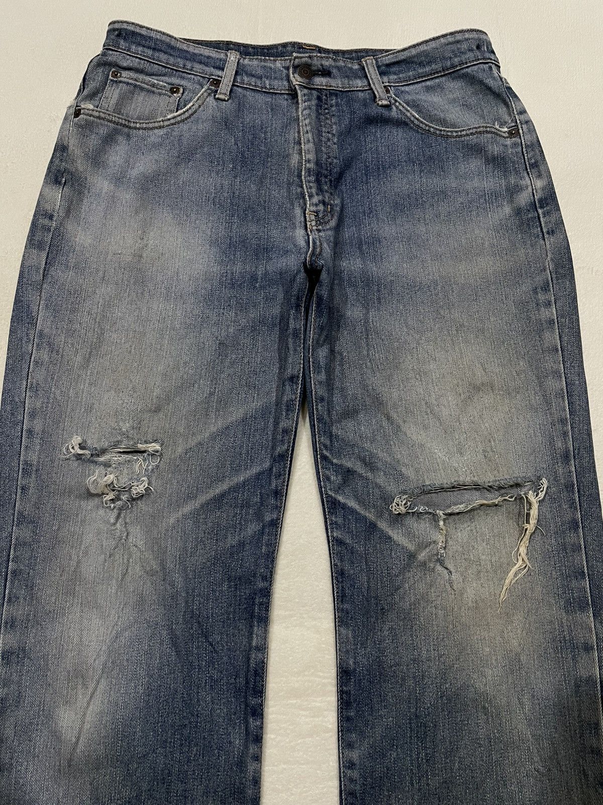 Edwin Vintage Edwin International Basic Distressed Mudwash Jeans Size US 34 / EU 50 - 2 Thumbnail