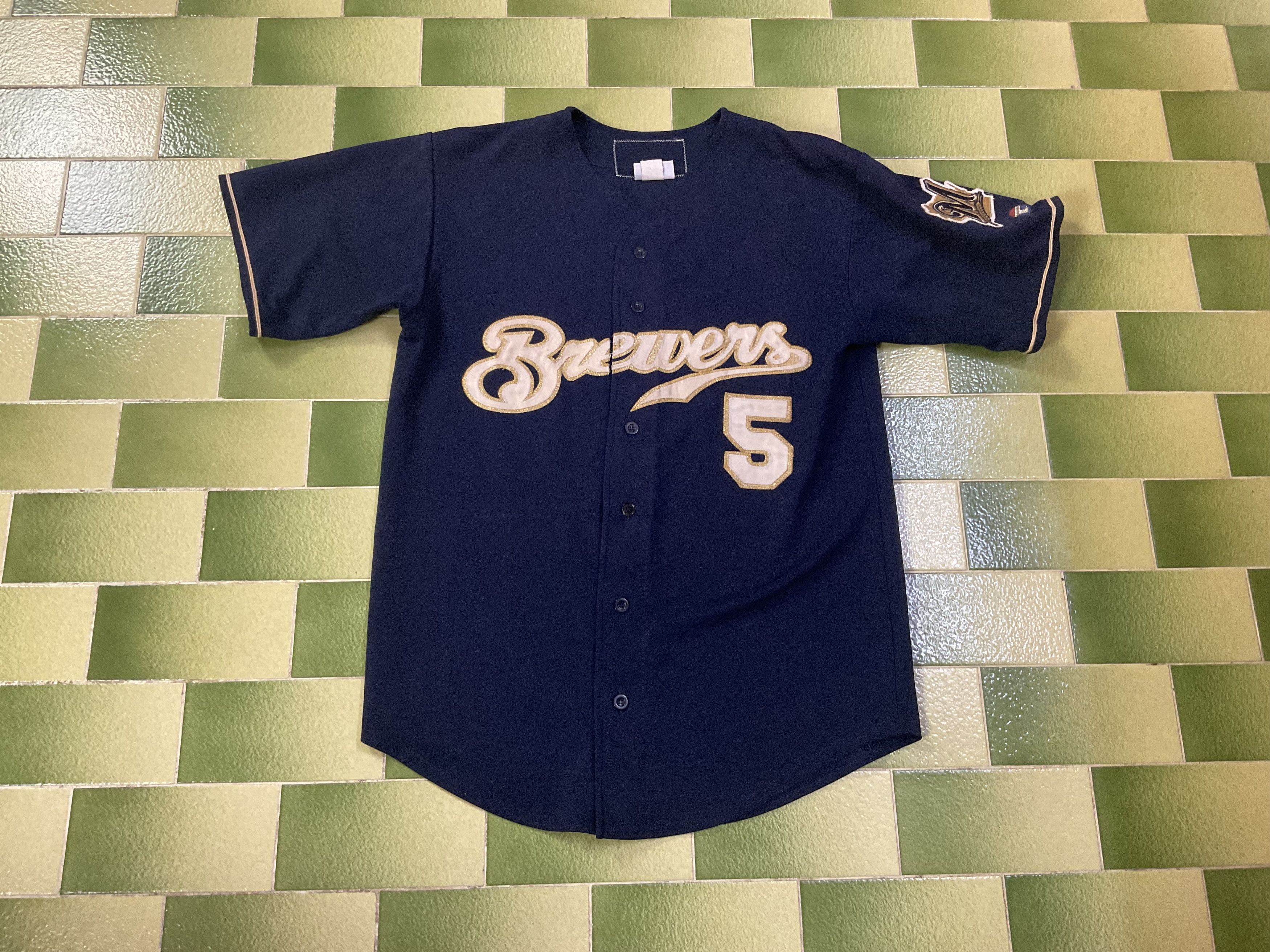 MLB Vintage MLB Milwaukee Brewers #5 Baseball Jersey Patches Size US L / EU 52-54 / 3 - 1 Thumbnail