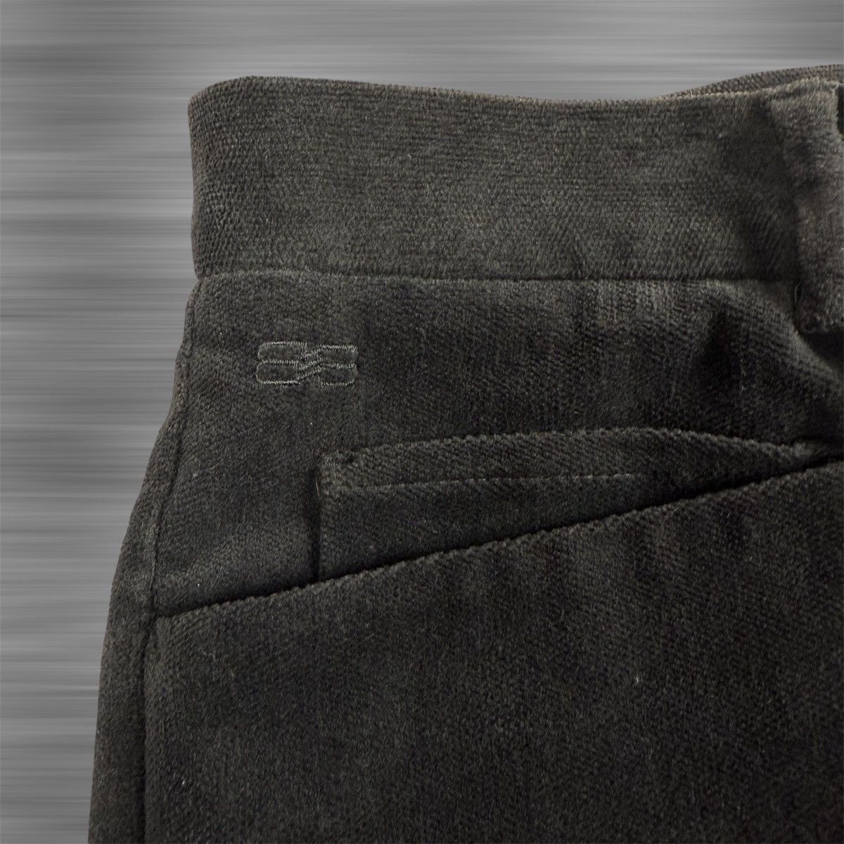 Balenciaga 90s Vintage Balenciaga BB Logo Velvet Pants Size US 34 / EU 50 - 3 Thumbnail