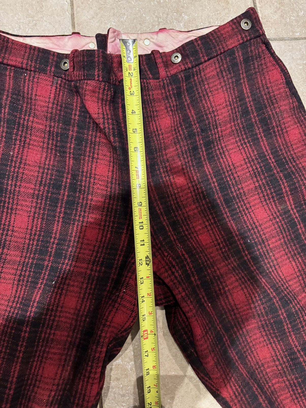 Woolrich Woolen Mills Vintage Woolrich Red Black Plaid Wool Hunting Pants Size US 36 / EU 52 - 5 Thumbnail