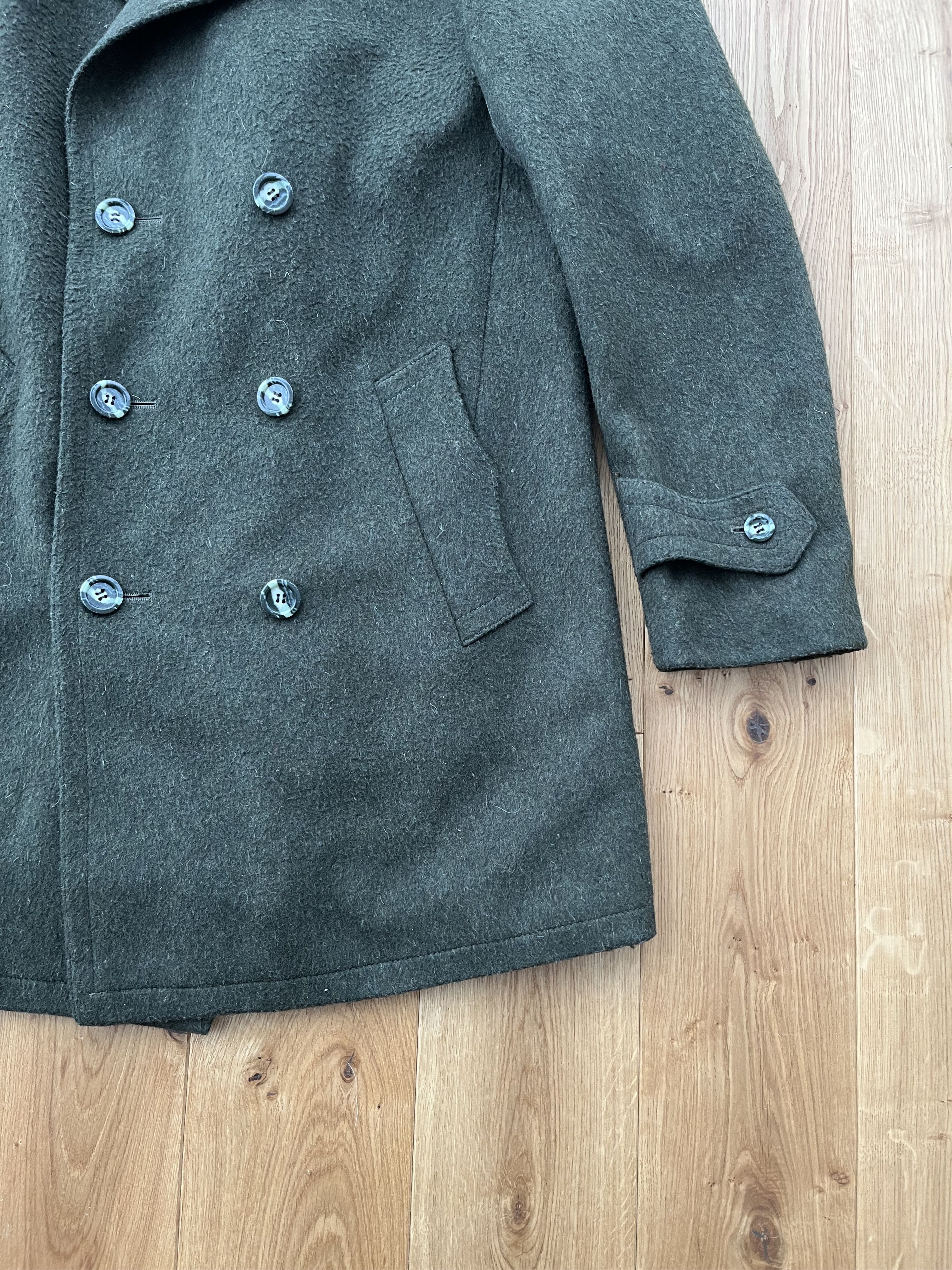 Vintage 1970's Alpen Loden S Men UK 38 US Wool Pea Green Coat Size US S / EU 44-46 / 1 - 3 Thumbnail