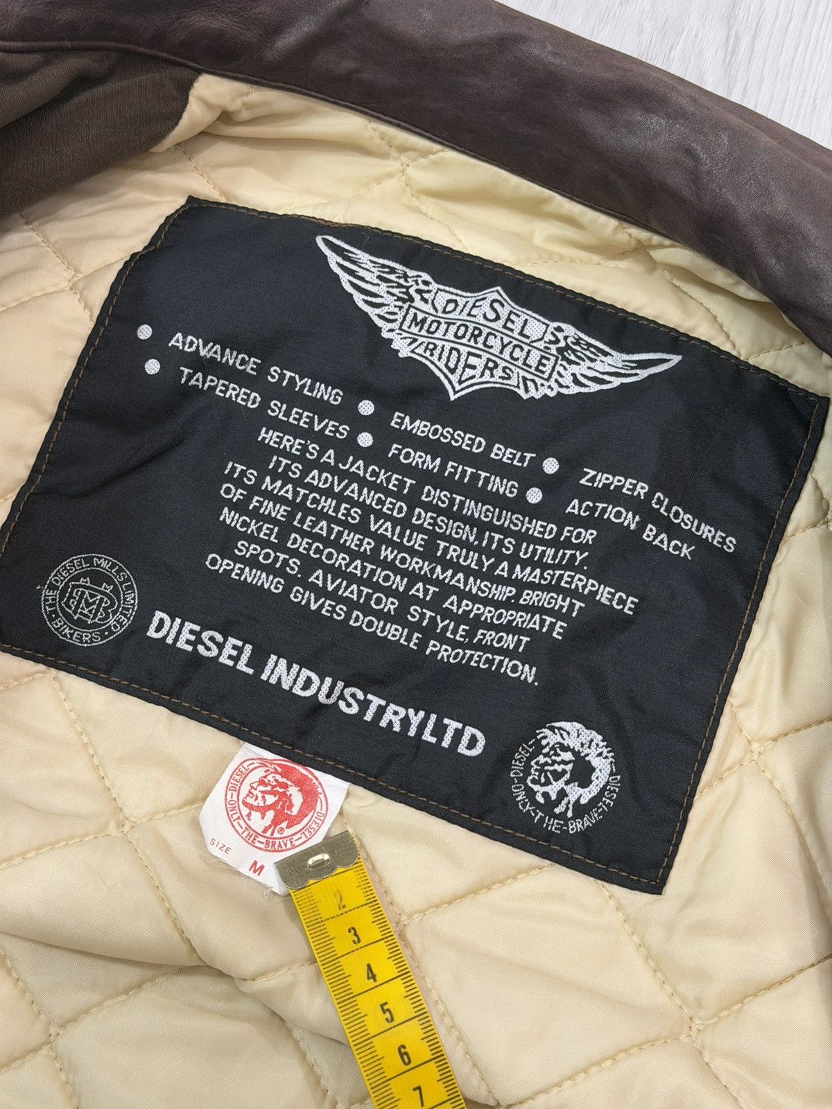 Diesel Vtg Diesel Motorcycle Riders Bomber Jacket Leather Collar M Size US M / EU 48-50 / 2 - 6 Thumbnail