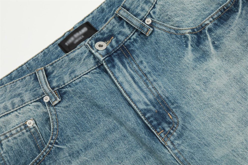 Japanese Brand × Jean Street men's loose casual distressed straight washed jeans Size US 32 / EU 48 - 4 Thumbnail