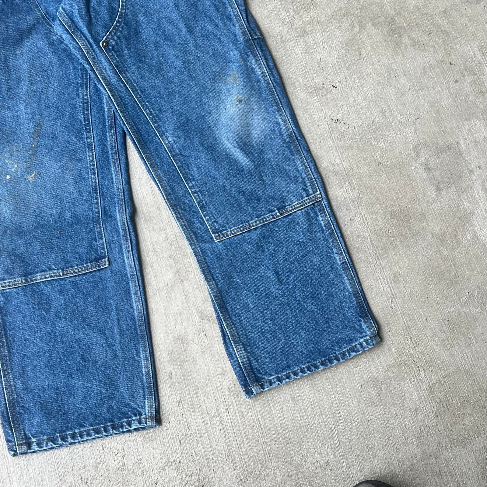 Carhartt × Vintage Carhartt blue denim jeans double knee work carpenter pants Size US 30 / EU 46 - 4 Thumbnail