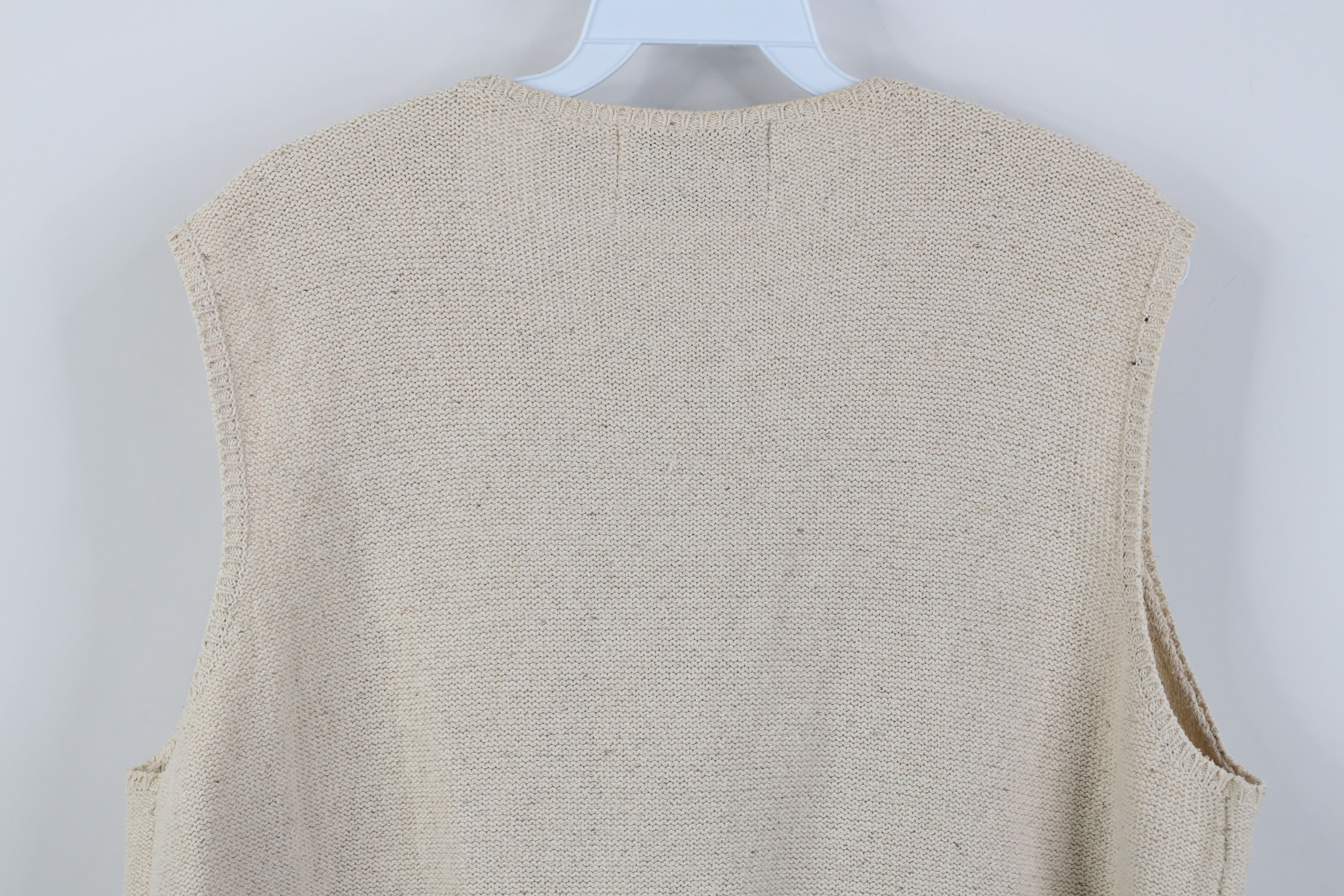Vintage Vintage 90s Streetwear Embroidered Silk Blend Sweater Vest Size XL / US 12-14 / IT 48-50 - 10 Thumbnail