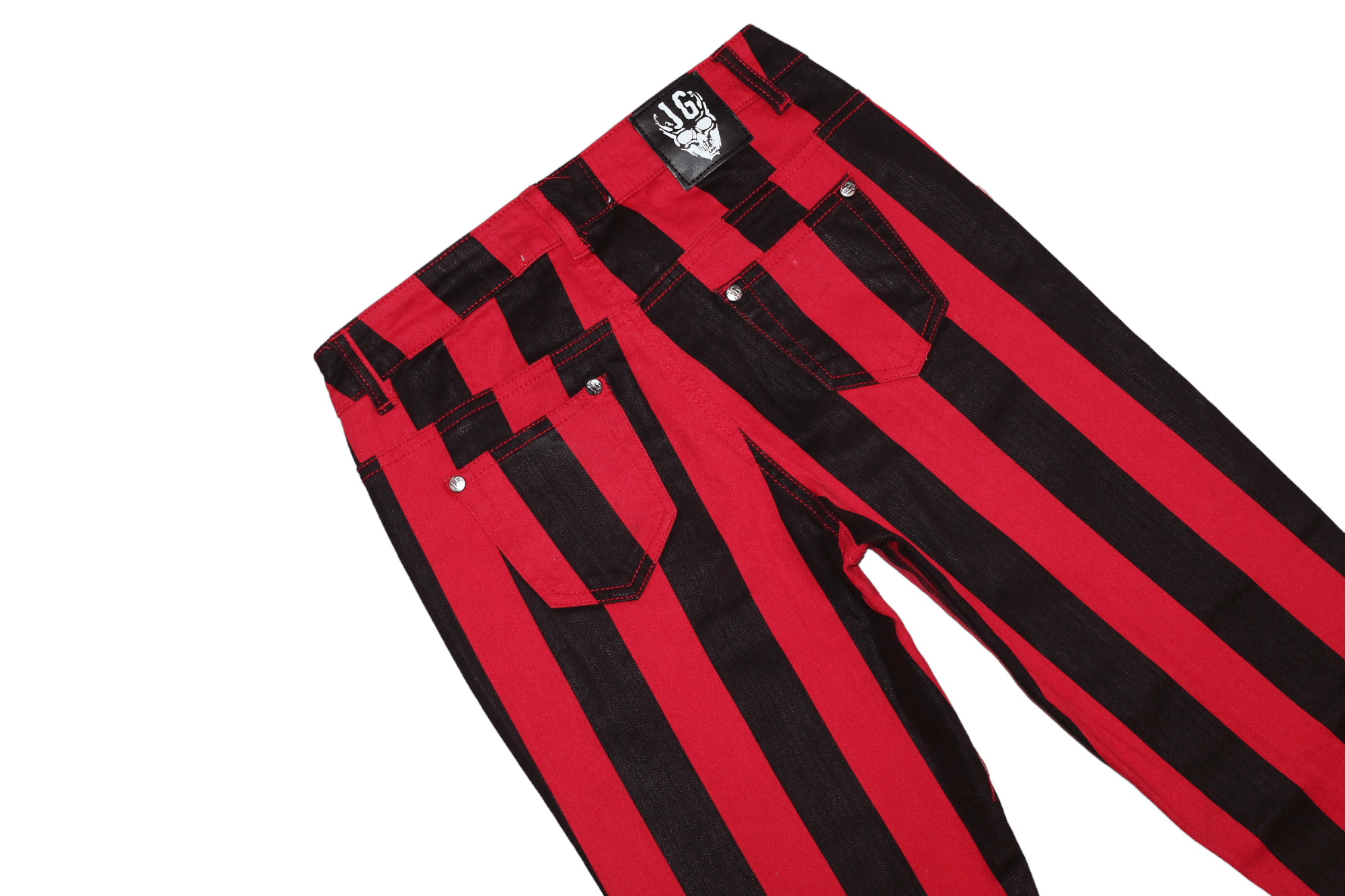 20471120 Jilted Generation Goth/Horror/Steam Punk Skinny StripedJean Size 28" / US 6 / IT 42 - 10 Thumbnail