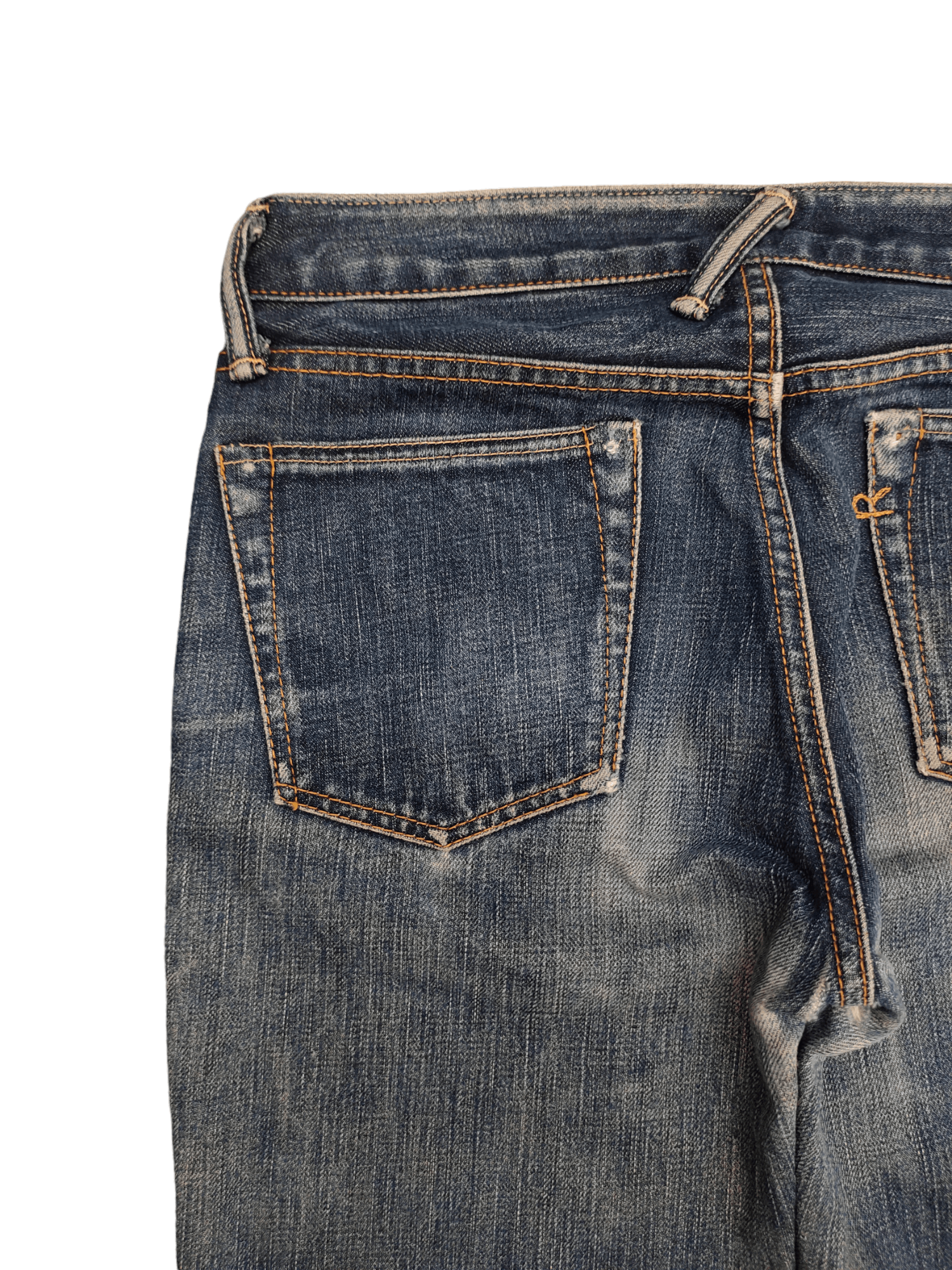 Kapital Vintage 90s 45rpm Clawmark Distress Faded Long Denim Jeans Size US 28 / EU 44 - 14 Thumbnail