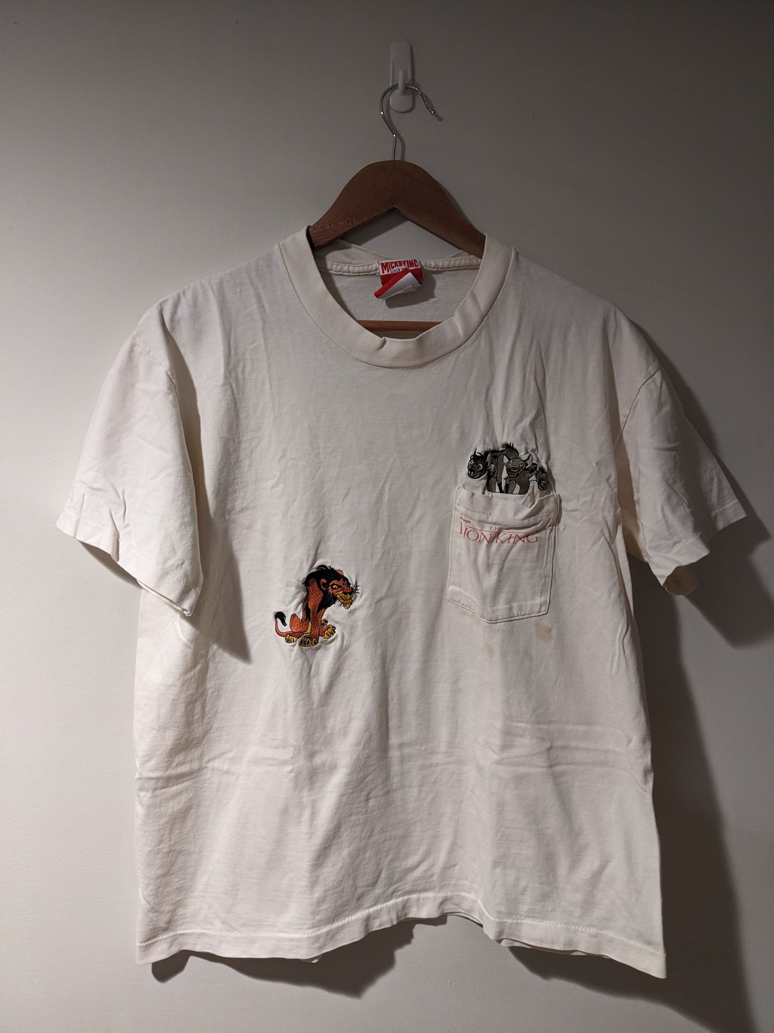 Disney × Vintage Vintage 90s The Lion King Mufasa Scar Movie Promo T-Shirt Size US L / EU 52-54 / 3 - 1 Thumbnail