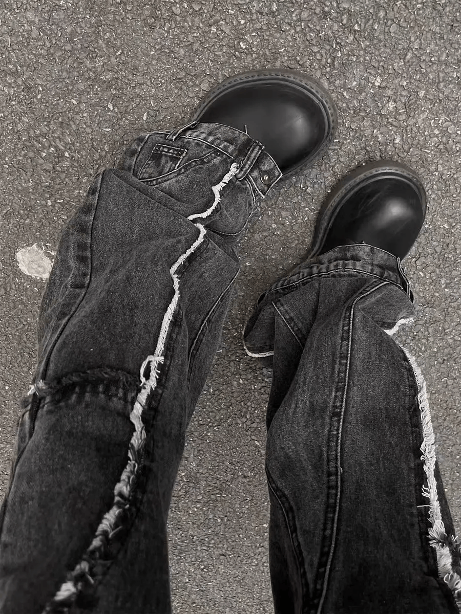 Designer × Jean × Vintage Vintage Raw Y2K Micro Flare Street Hip Hop Jeans Size US 28 / EU 44 - 5 Thumbnail