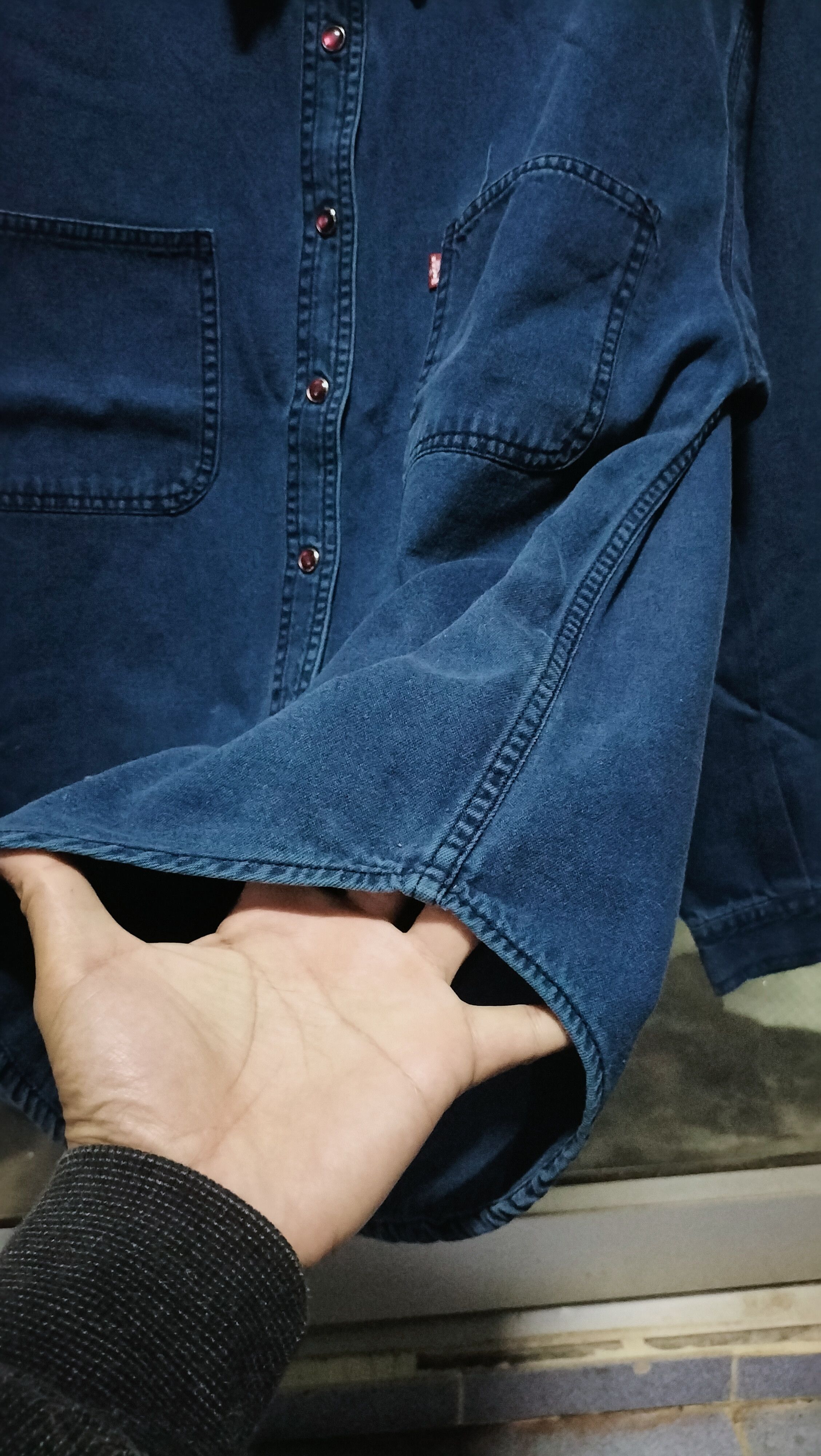 Levi's Vintage Clothing Vintage 90s Levis Shirts Res Pearl snap buttons Workwear Size US M / EU 48-50 / 2 - 5 Thumbnail