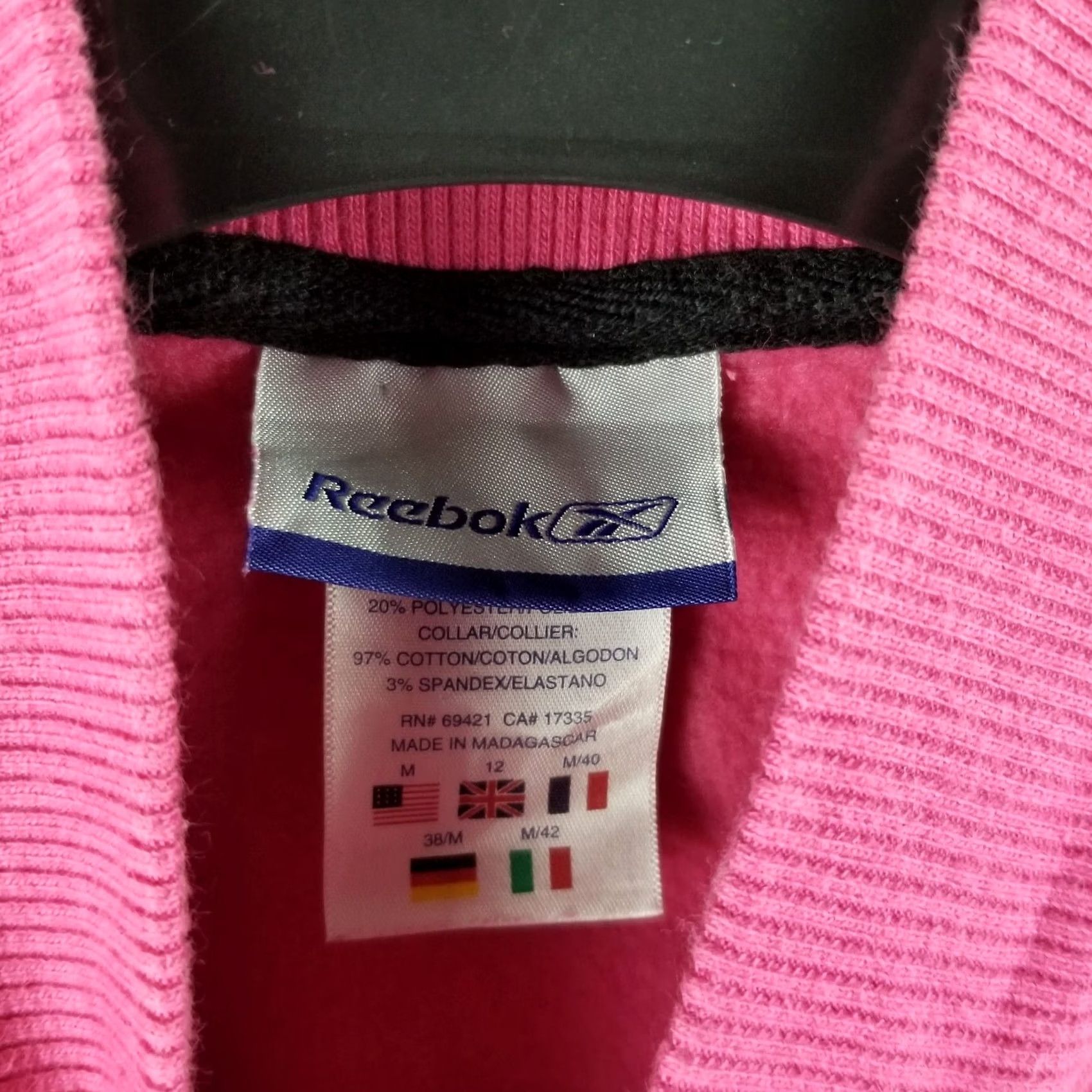 Reebok Reebok Sweatshirt Woman Medium Pink 1/4 Zip Mock Neck Embroidered Logo 90s Style Activewear Pullover Shirt Womens Size M / US 6-8 / IT 42-44 - 5 Thumbnail
