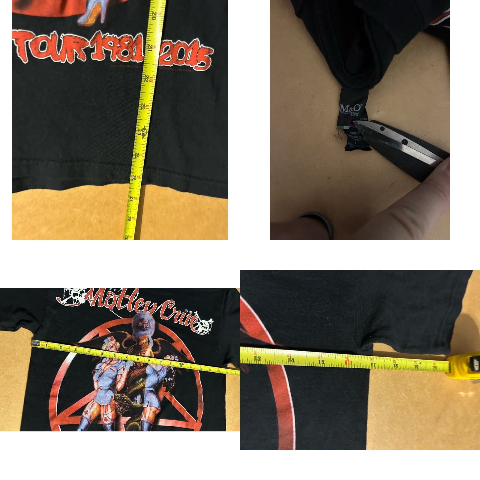 Doublet Motley Crue Shirt Men Small Black Short Sleeve Double Sided The Final Tour 2015 Size US S / EU 44-46 / 1 - 10 Thumbnail