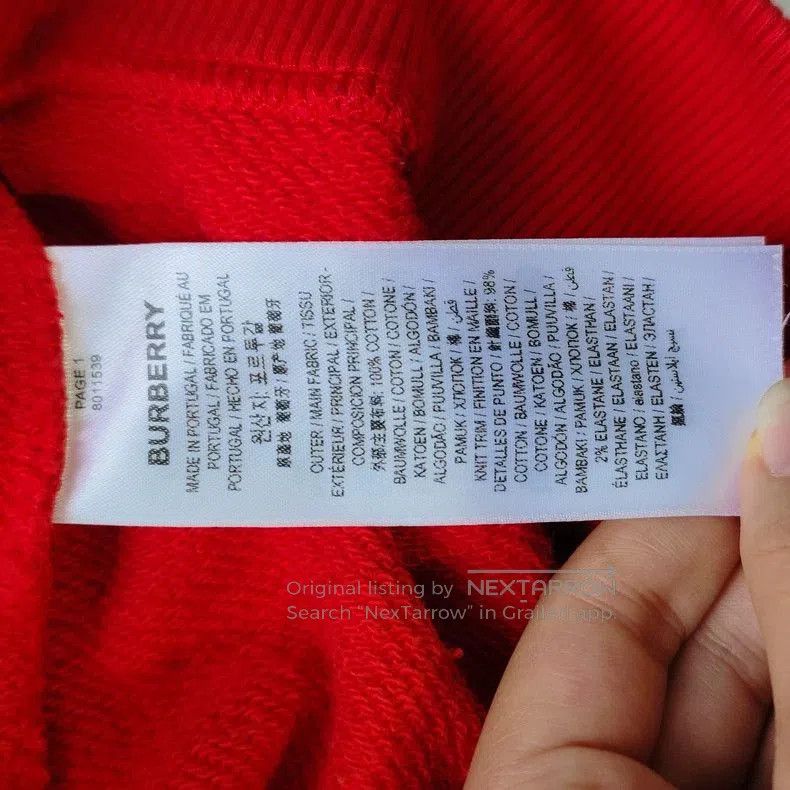 Burberry Burberry Red Sweatshirt with Logo. Size US XS / EU 42 / 0 - 5 Thumbnail