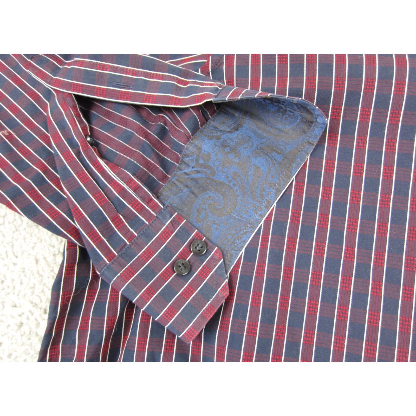 Tasso Elba VINTAGE Tasso Elba Shirt Big 4XB Button-Up Plaid Casual Mens Blue Size US XXL / EU 58 / 5 - 3 Thumbnail