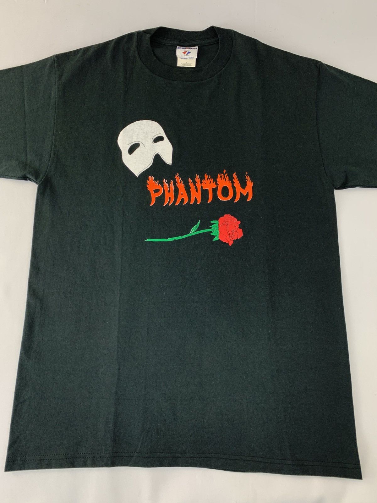Vintage 90s Phantom Of Opera Rose Mask Musical Screen Tee Size US M / EU 48-50 / 2 - 2 Thumbnail