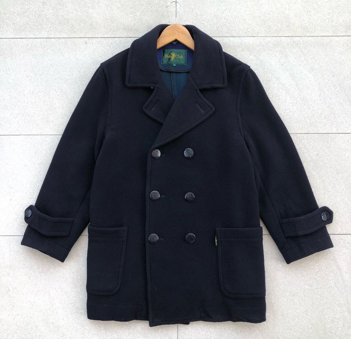 Beverly Hills Polo Club Vintage Polo Club Navy Blue Wool Peacoat Jacket Size US L / EU 52-54 / 3 - 17 Thumbnail
