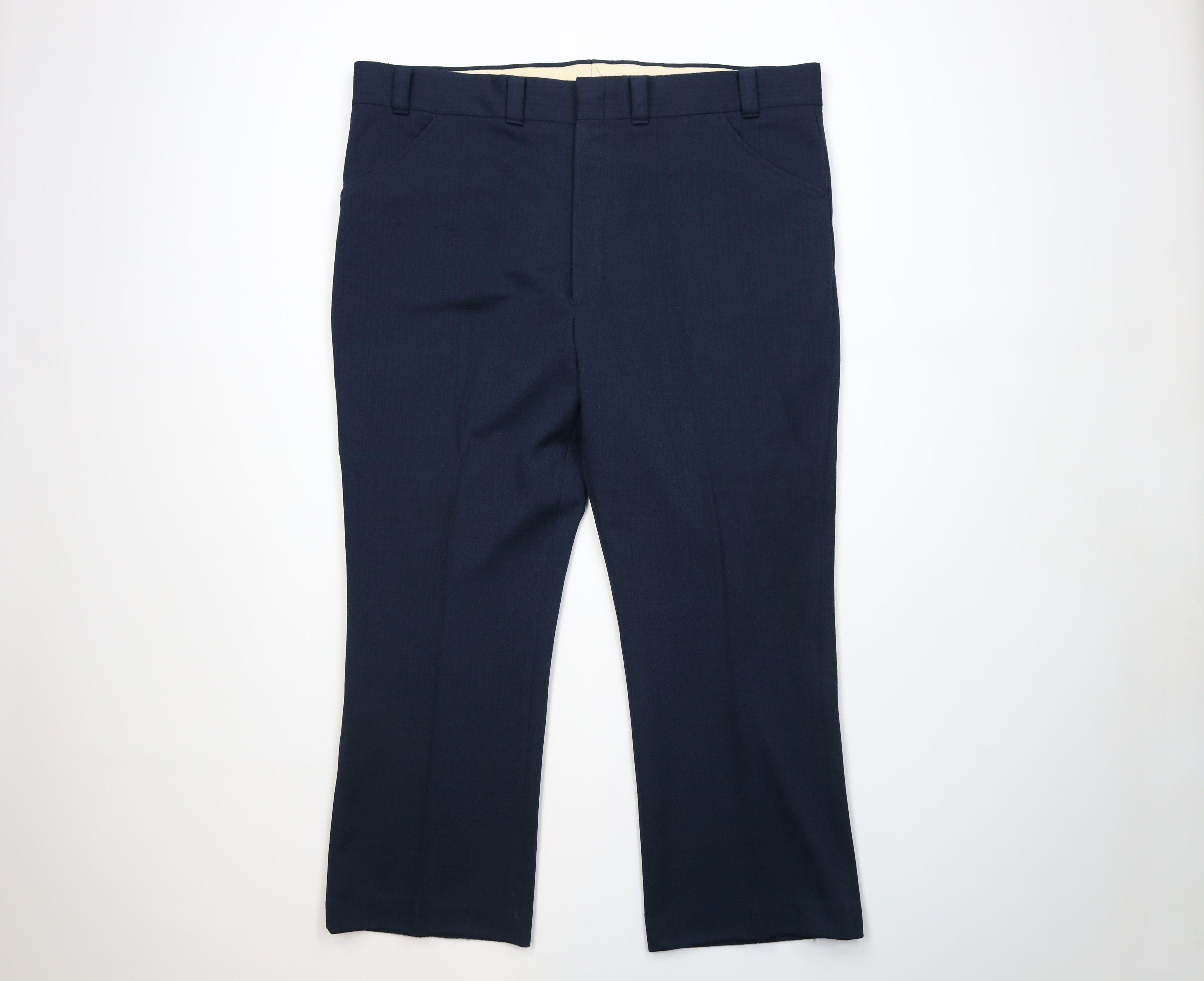 Vintage 60s 70s Streetwear Flared Wide Leg Chino Pants USA