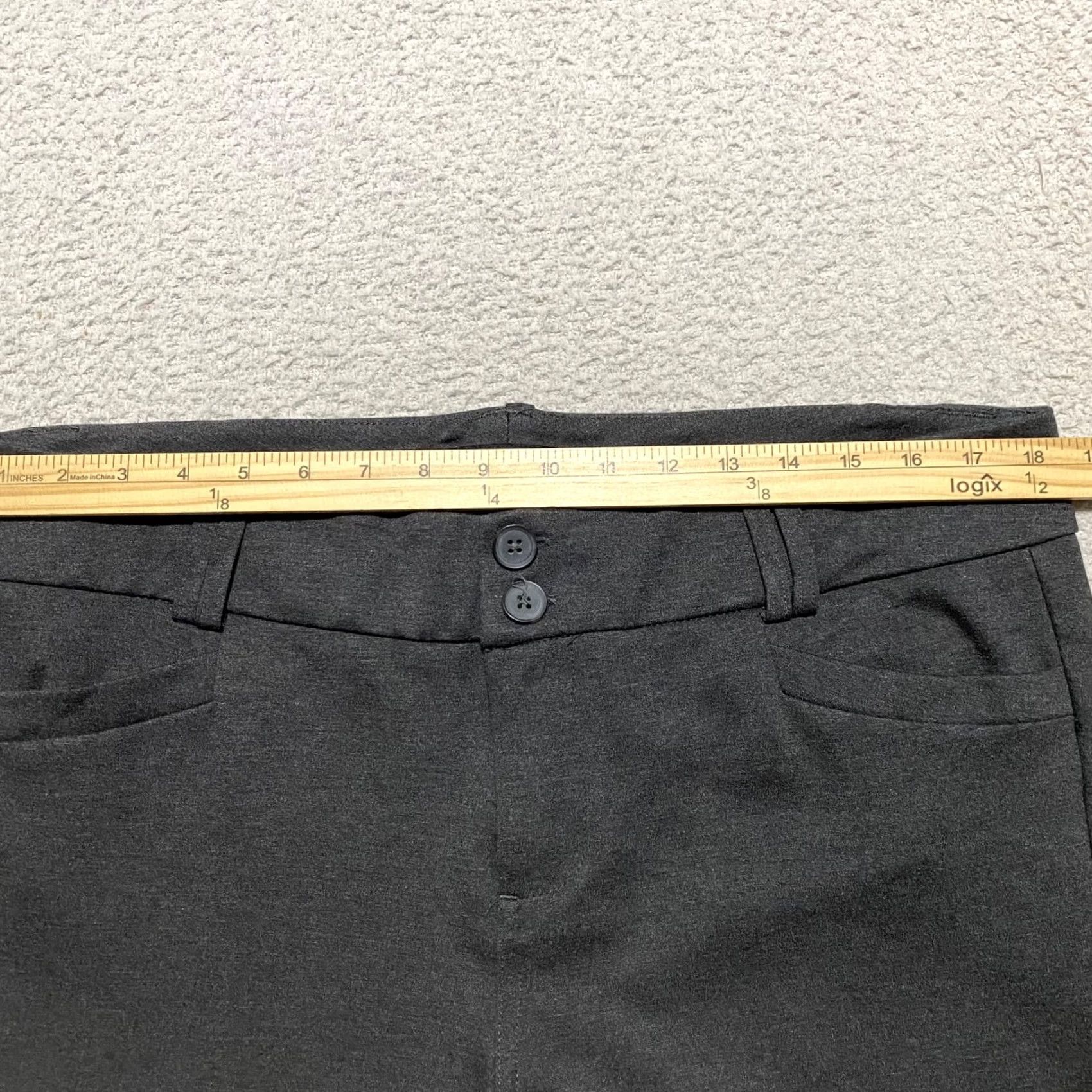 Torrid Torrid Studio Womens Pants Gray Ankle 18 Plus Straight Leg Office Dressy Casual Business Size 40" / US 18 - 7 Thumbnail