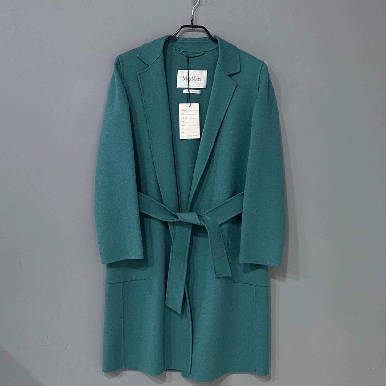 Max Mara MaxMara Wool Belted Green Coat -dmc Size US M / EU 48-50 / 2 - 1 Thumbnail