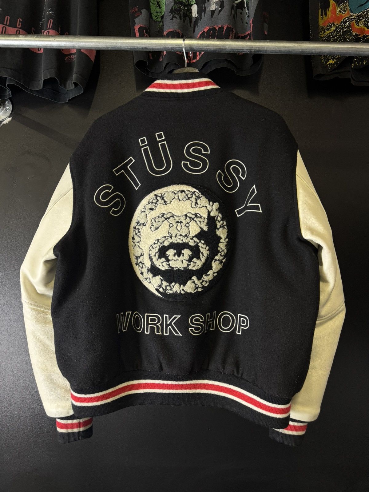 DENIM TEARS × Our Legacy × Stussy Stussy Denim Tears Varsity Jacket Size US L / EU 52-54 / 3 - 2 Thumbnail