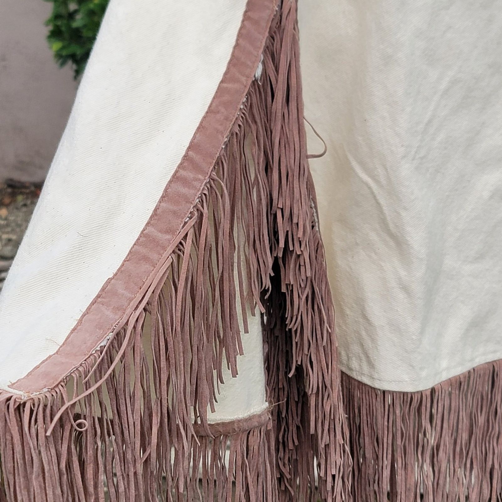 The Unbranded Brand Vtg Western Collection Denim Fringe Skirt Size 30" / US 8 / IT 44 - 2 Thumbnail