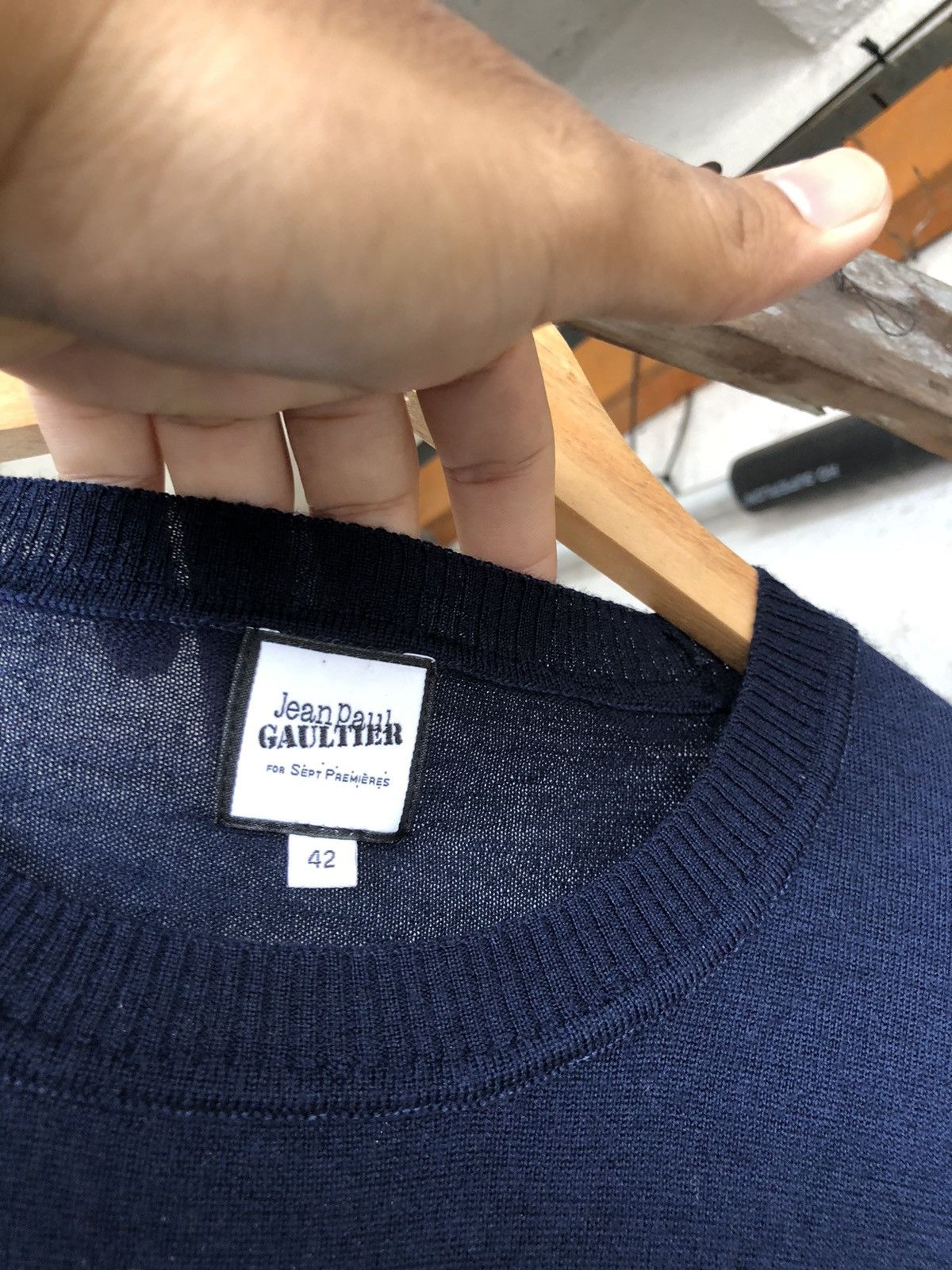Jean Paul Gaultier Jean Paul Gaultier Blue Knit Wool Cardigan Sweater Size M / US 6-8 / IT 42-44 - 3 Thumbnail