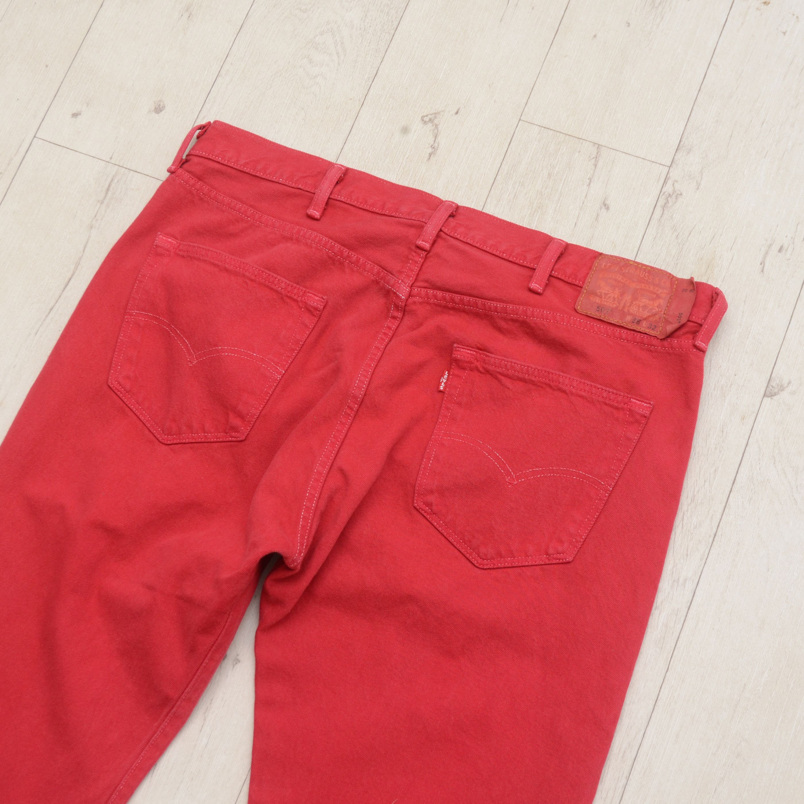 Levi's Vintage Clothing Levi’s Vintage Jeans 501 Men’s Red Distressed 1990’s Rare Size US 38 / EU 54 - 8 Thumbnail