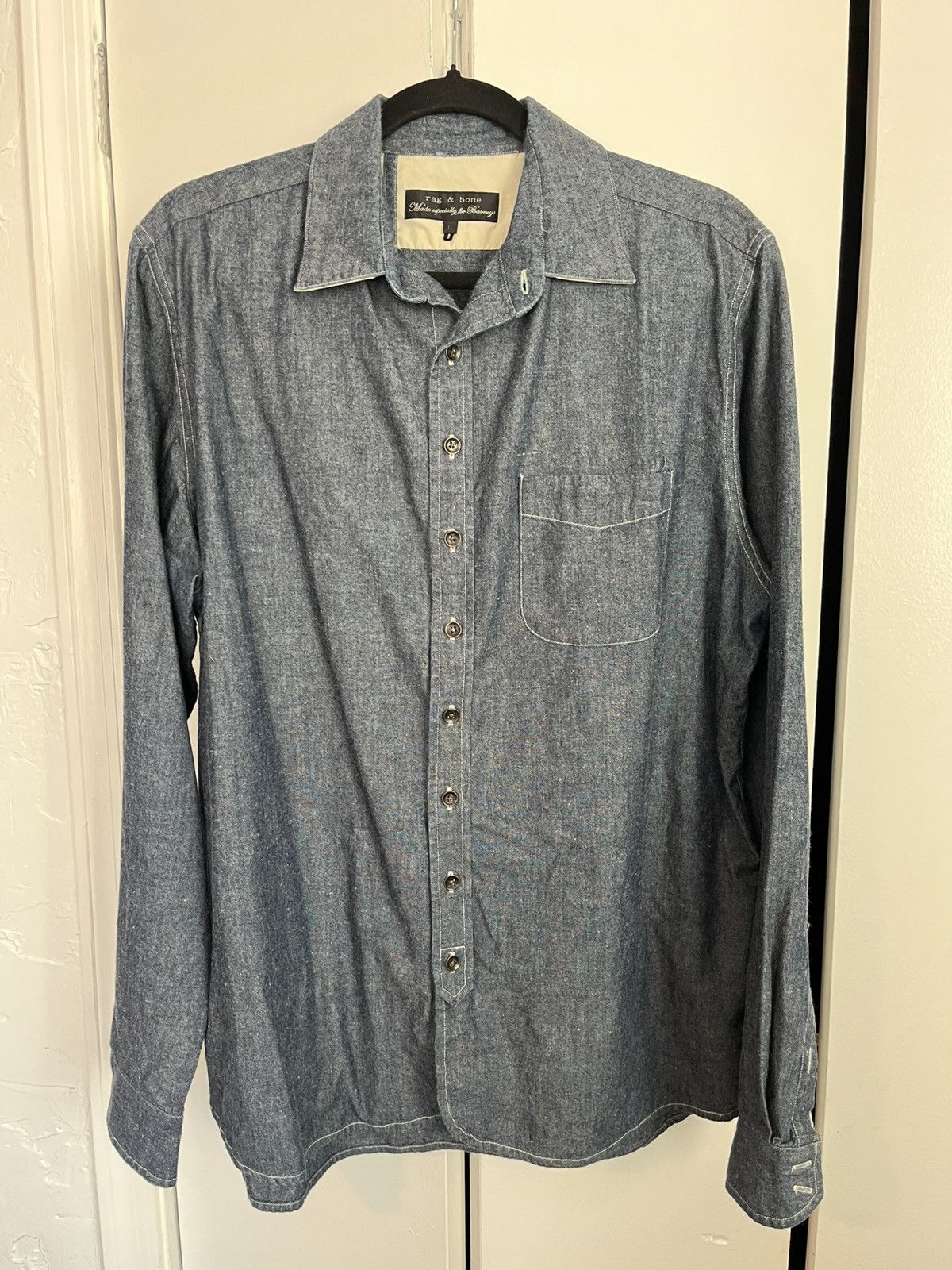 Rag & Bone Rag & bone blue casual button down shirt Size US L / EU 52-54 / 3 - 1 Thumbnail