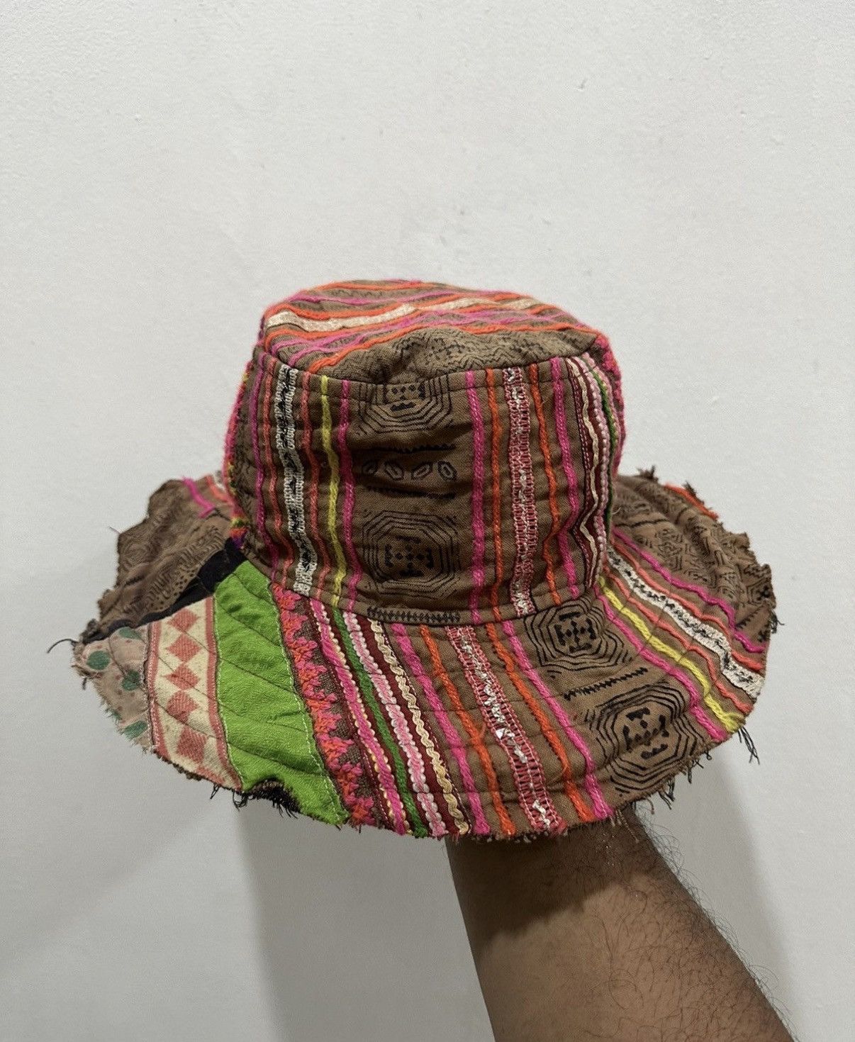 Japanese Brand VTG Patchwork Style Kapital Hat Size ONE SIZE - 2 Thumbnail