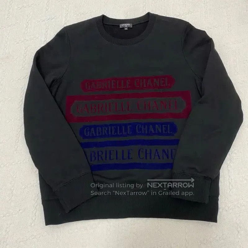 Chanel Chanel Black Long Sleeve Cotton Sweatshirt . Size L / US 10 / IT 46 - 1 Thumbnail