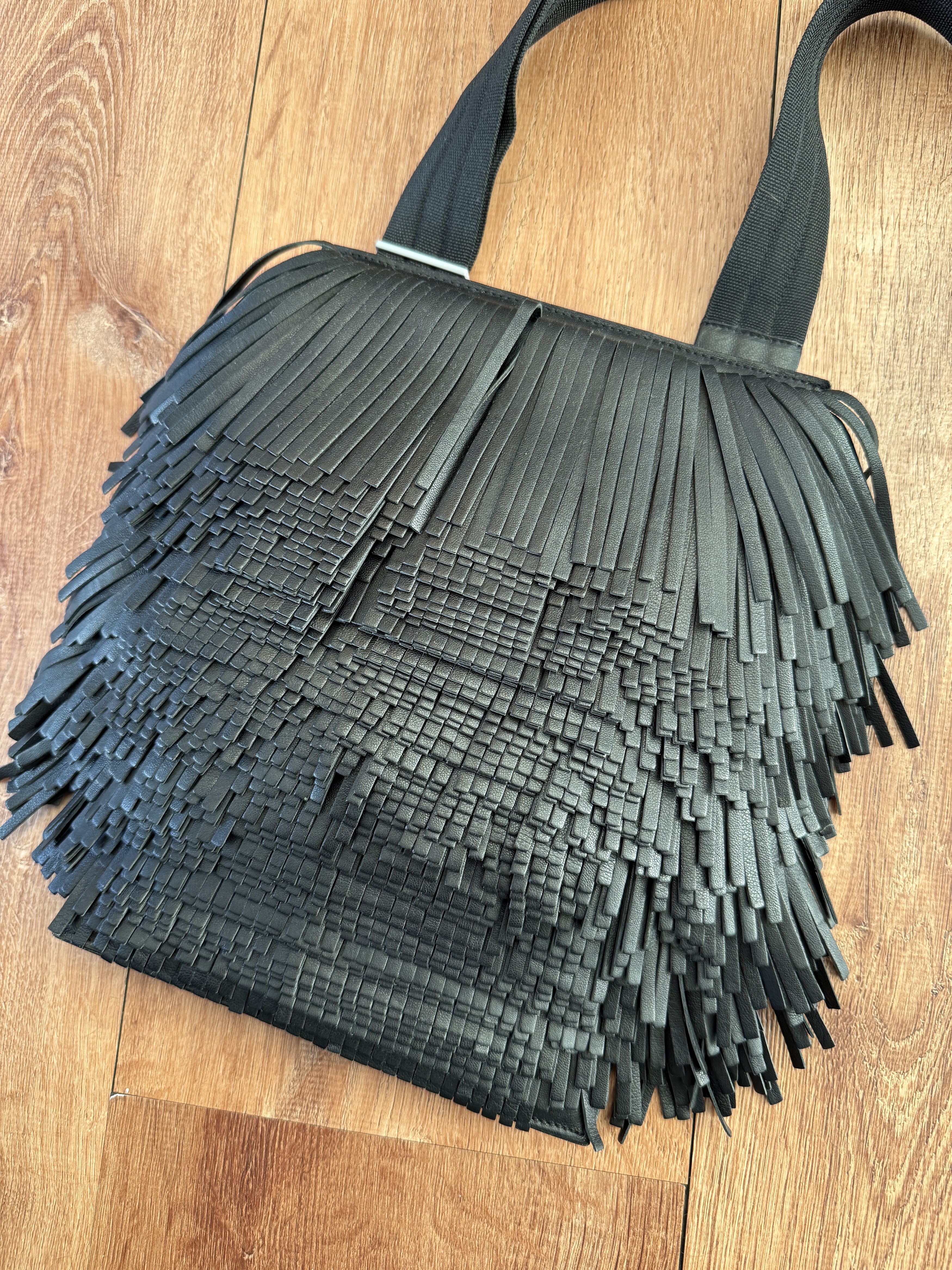 Dior AW02 Reflexion Leather Fringe Crossbody Bag, 2002 Runway