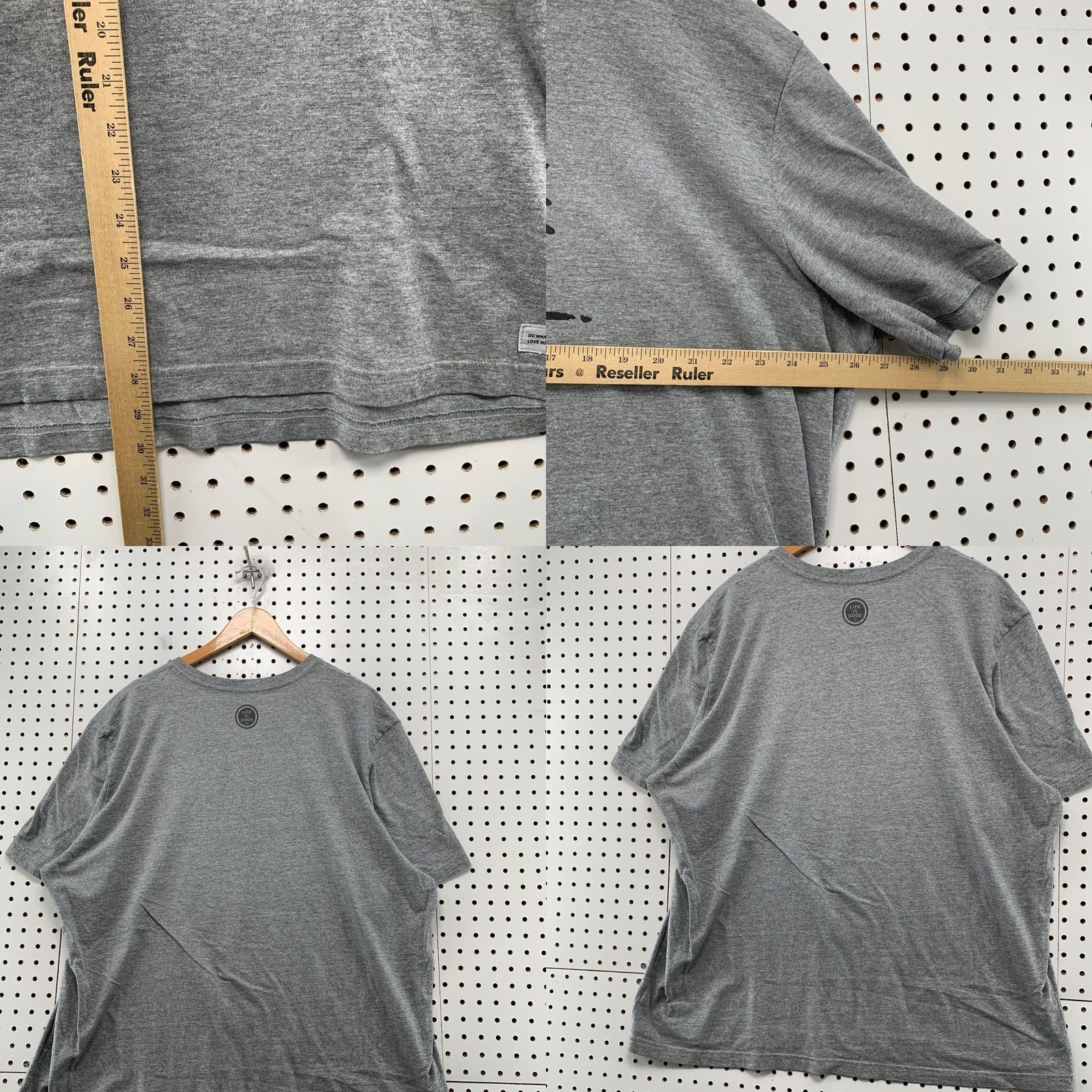 Life is Good Life is Good Crusher Tee Shirt Mens 3XL Gray Hammock Outdoor Short Sleeve Size US XXL / EU 58 / 5 - 9 Thumbnail