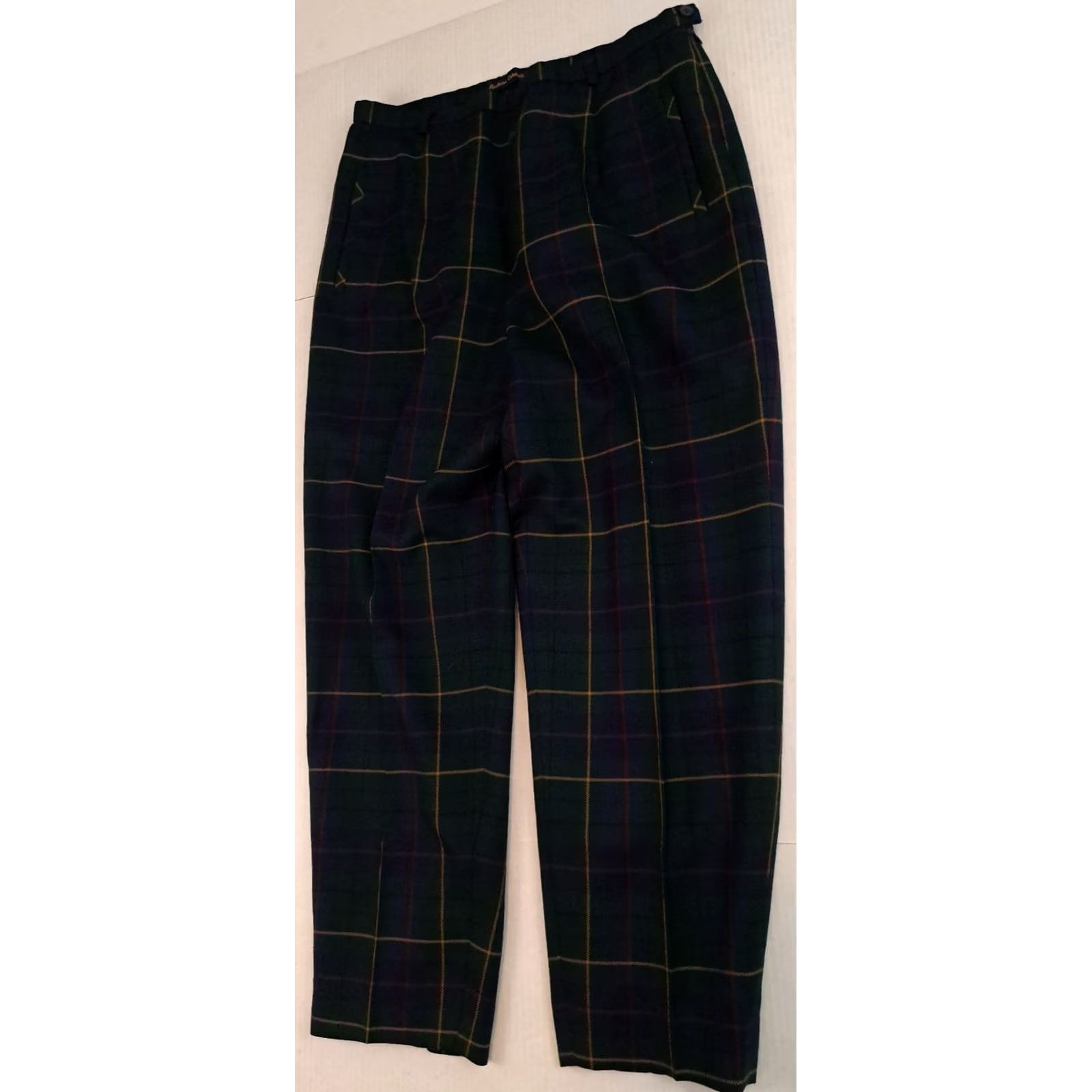 Pendleton VINTAGE Pendleton Wool Women's Pants Plaid Green 14 Green Wool Straight Leg 28in Inseam Preppy Size 36" / US 14 / IT 50 - 2 Thumbnail