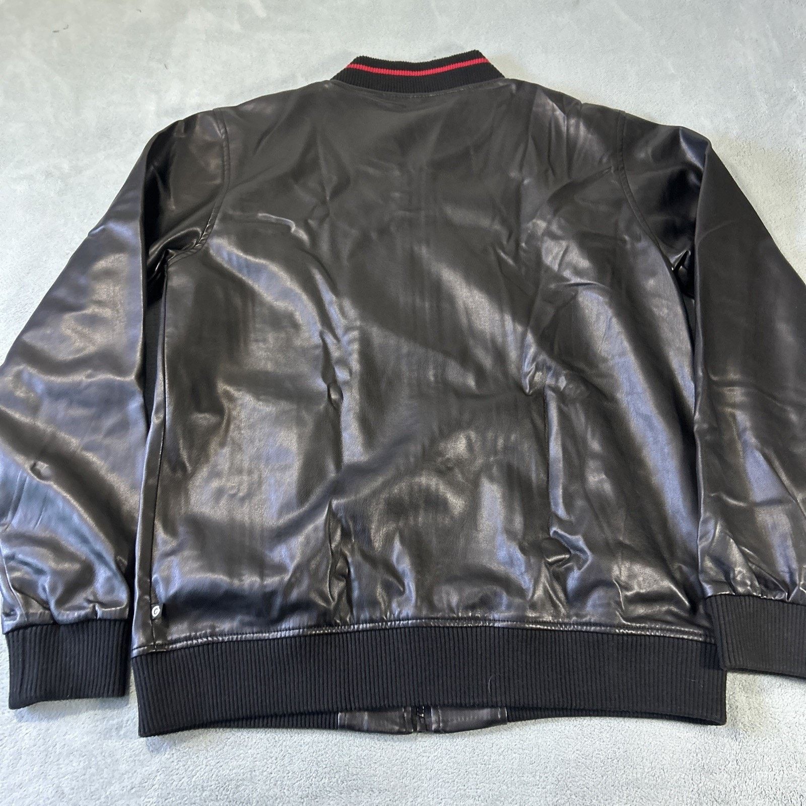 Affliction Berner Cookies Sf Faux Leather Varsity Jacket Mens Small Size US S / EU 44-46 / 1 - 2 Thumbnail
