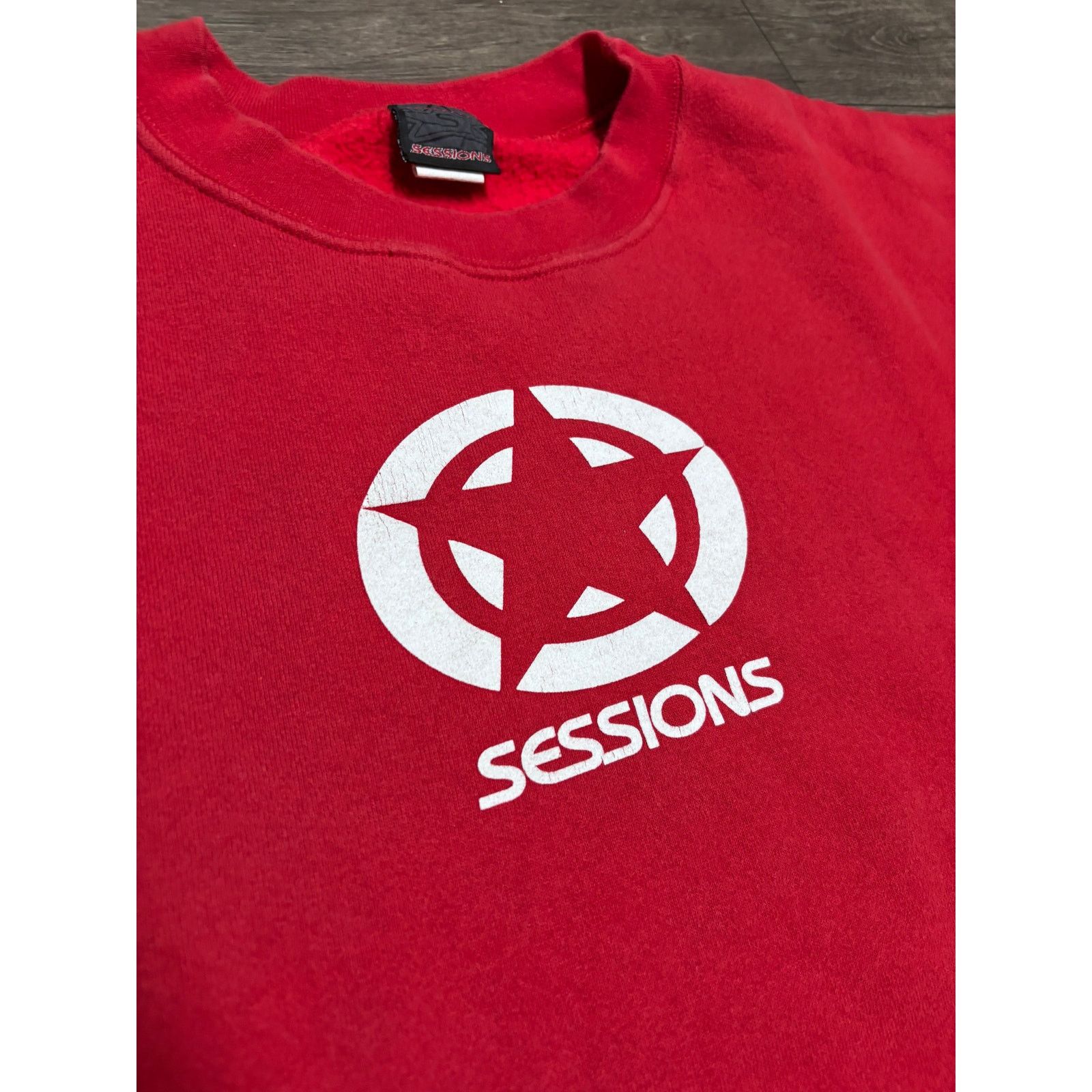 Sessions × Vintage Vintage Sessions Skate Red Sweatshirt Sz L Size US L / EU 52-54 / 3 - 2 Thumbnail