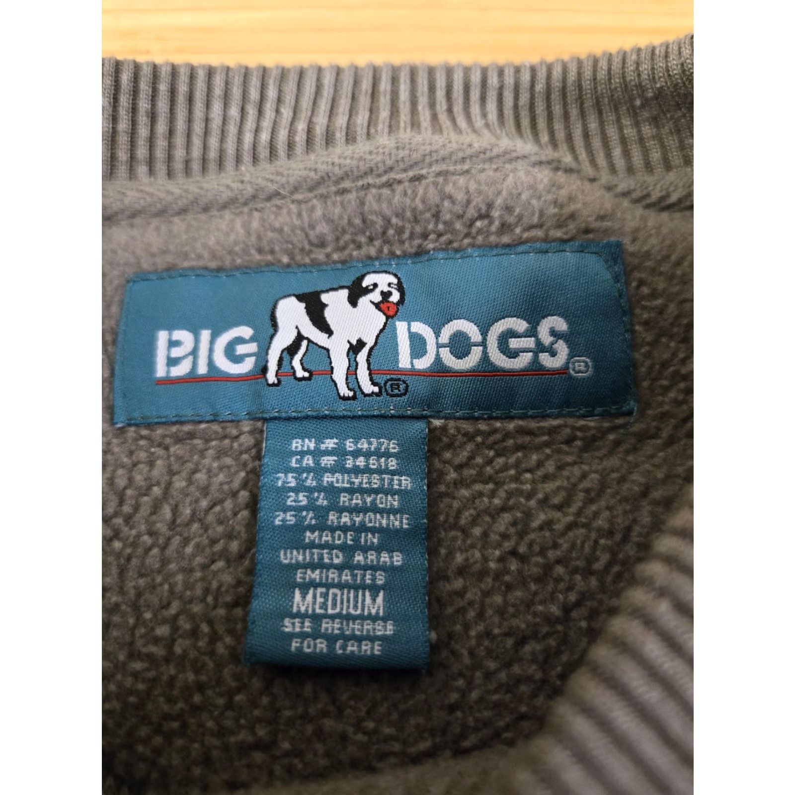 Big Dogs VINTAGE Big Dogs Sweatshirt Mens Medium Gray Fleece Crewneck Embroidered Logo Pullover Size US M / EU 48-50 / 2 - 5 Thumbnail