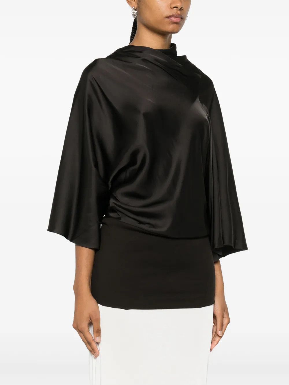 Rick Owens o1y0126 Blouse in Black Size XS / US 0-2 / IT 36-38 - 2 Thumbnail