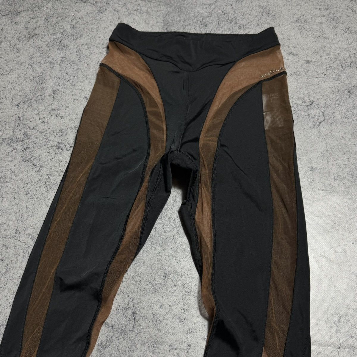 H&M × Mugler Rare Mugler H&M Mesh Panel Stirrup Leggings Size 28" / US 6 / IT 42 - 5 Thumbnail