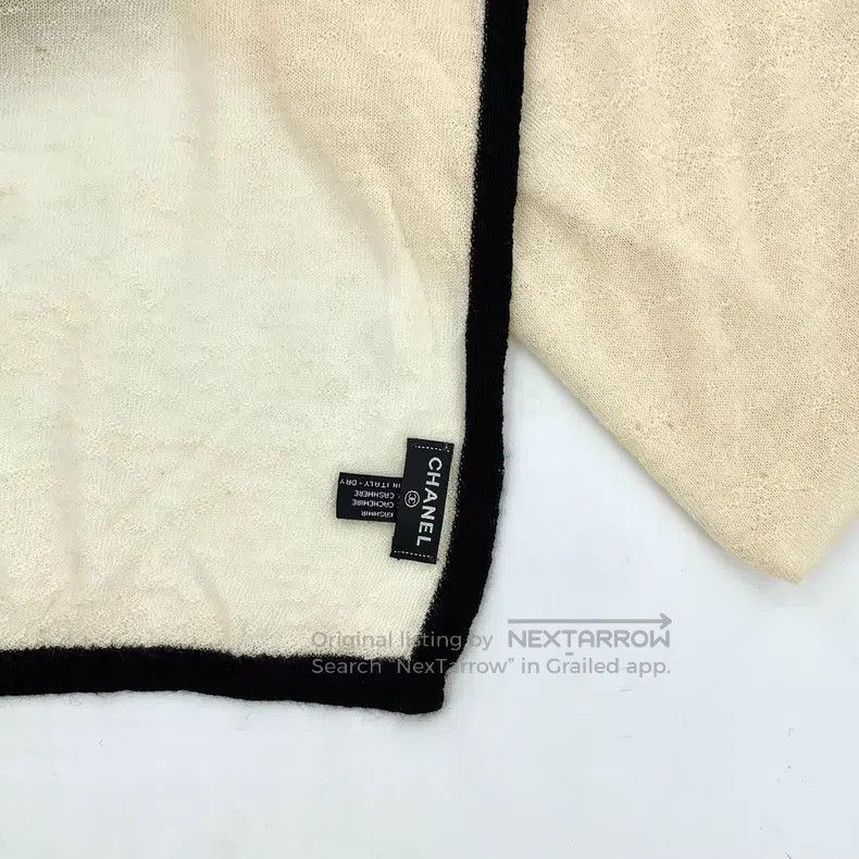 Chanel Chanel Beige double C embroidered cashmere scarf Size ONE SIZE - 6 Thumbnail