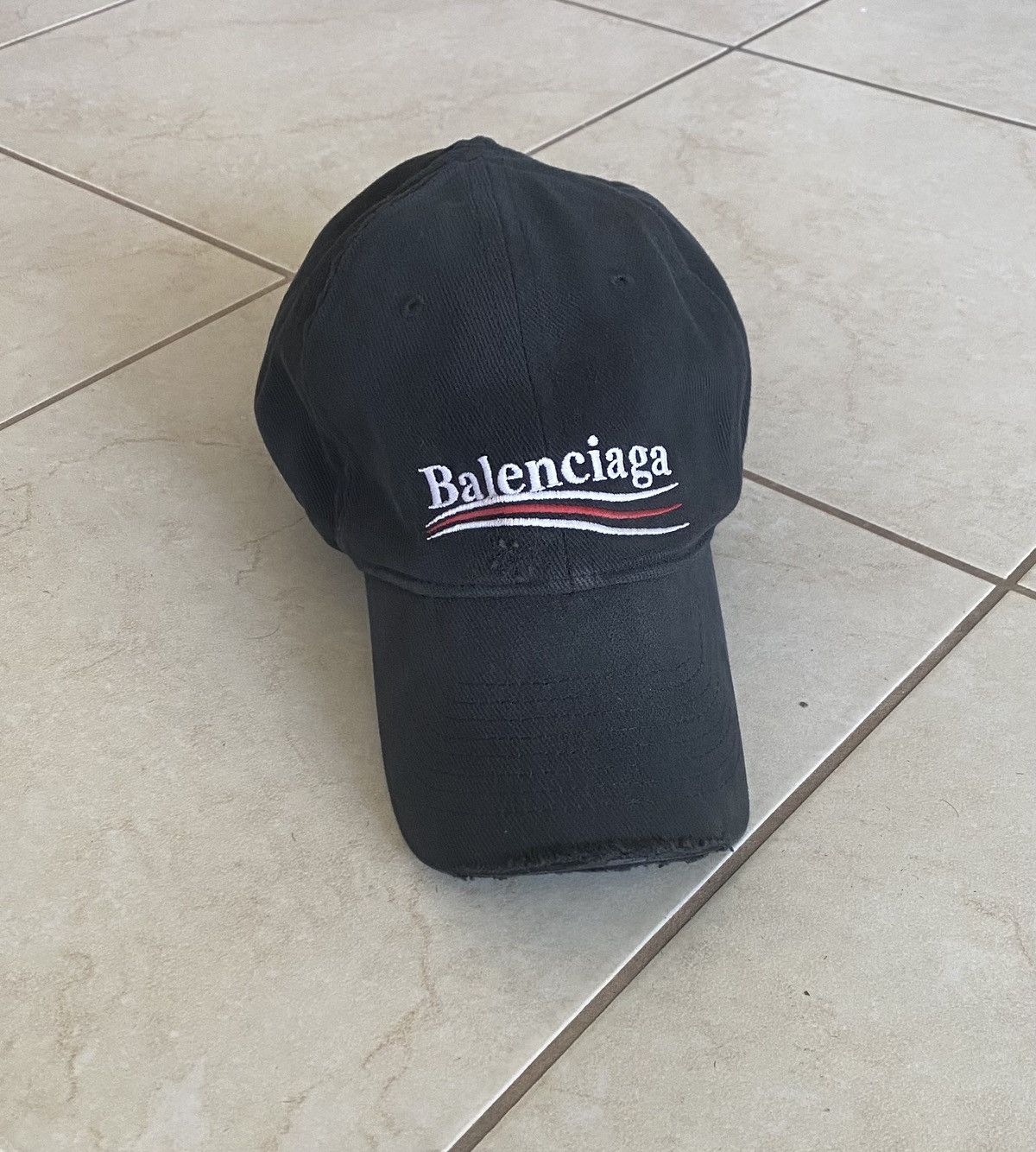 Balenciaga Balenciaga political campaign distressed hat | Grailed
