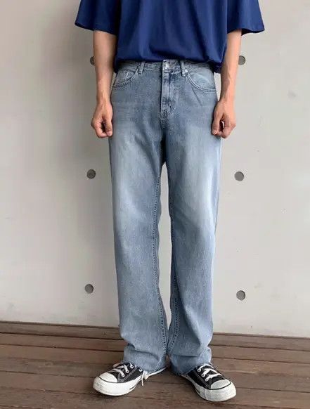 Japanese Brand Sayaka x Yuka Washed straight trend loose casual jeans Size US 32 / EU 48 - 1 Thumbnail