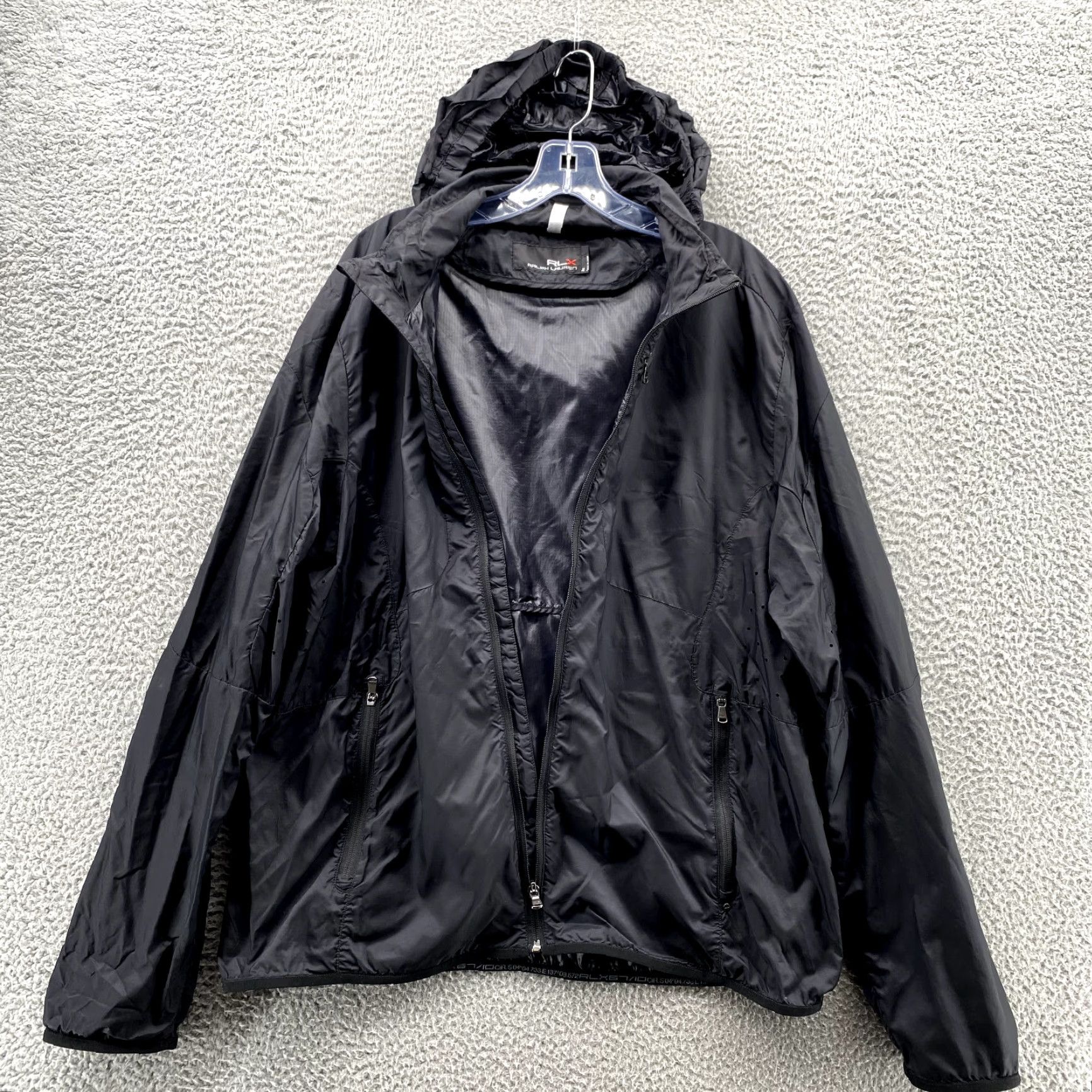 Ralph Lauren RLX Ralph Lauren Jacket Mens XL Black Windbreaker Hooded Lightweight Vented Pockets Size US XL / EU 56 / 4 - 5 Thumbnail