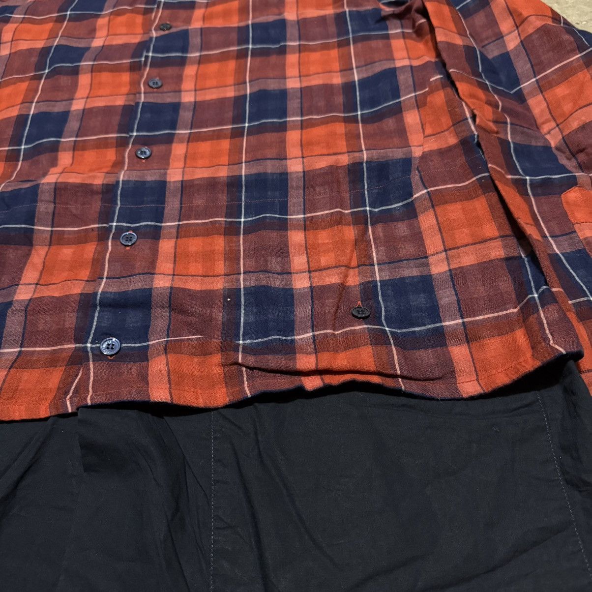 Raf Simons × Vintage Raf simons Double layer flannel shirt bottoms up Size US L / EU 52-54 / 3 - 6 Thumbnail